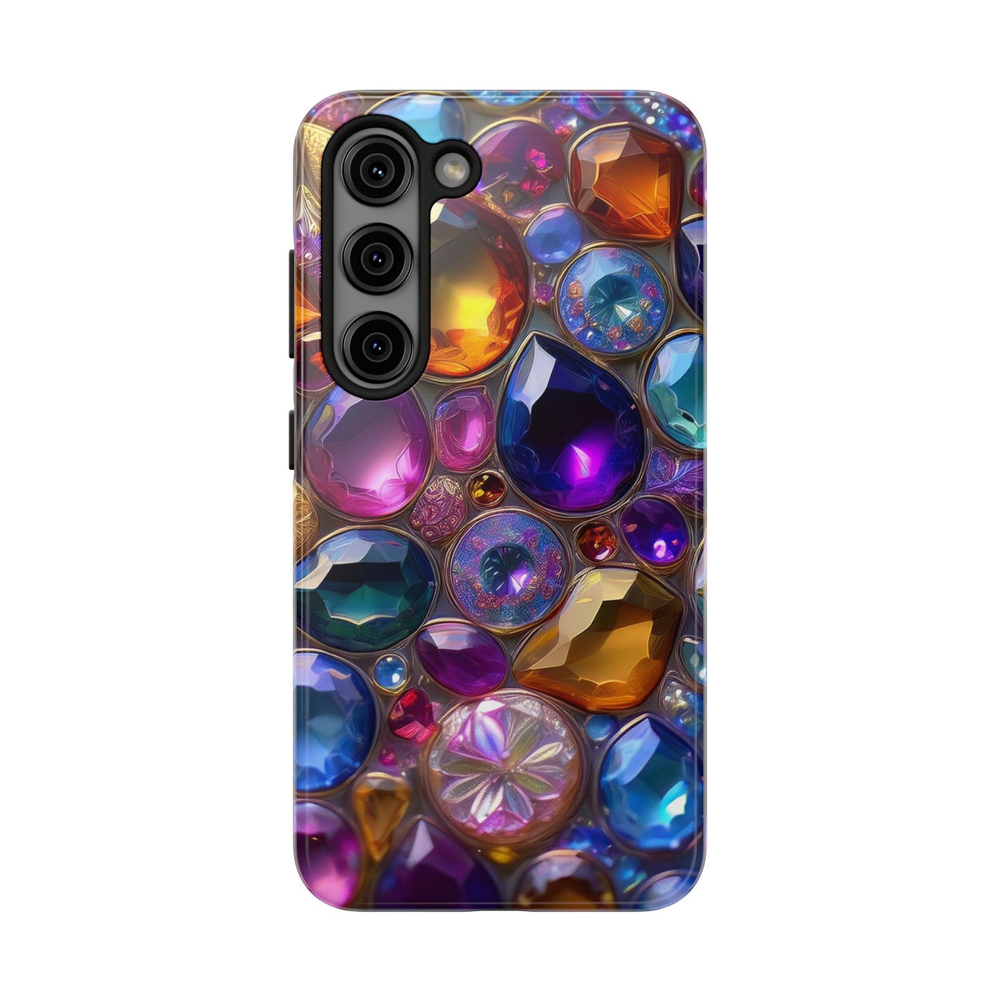 IPhone, Samsung 3D Gems Phone Case, Luxury Jeweled Print Design