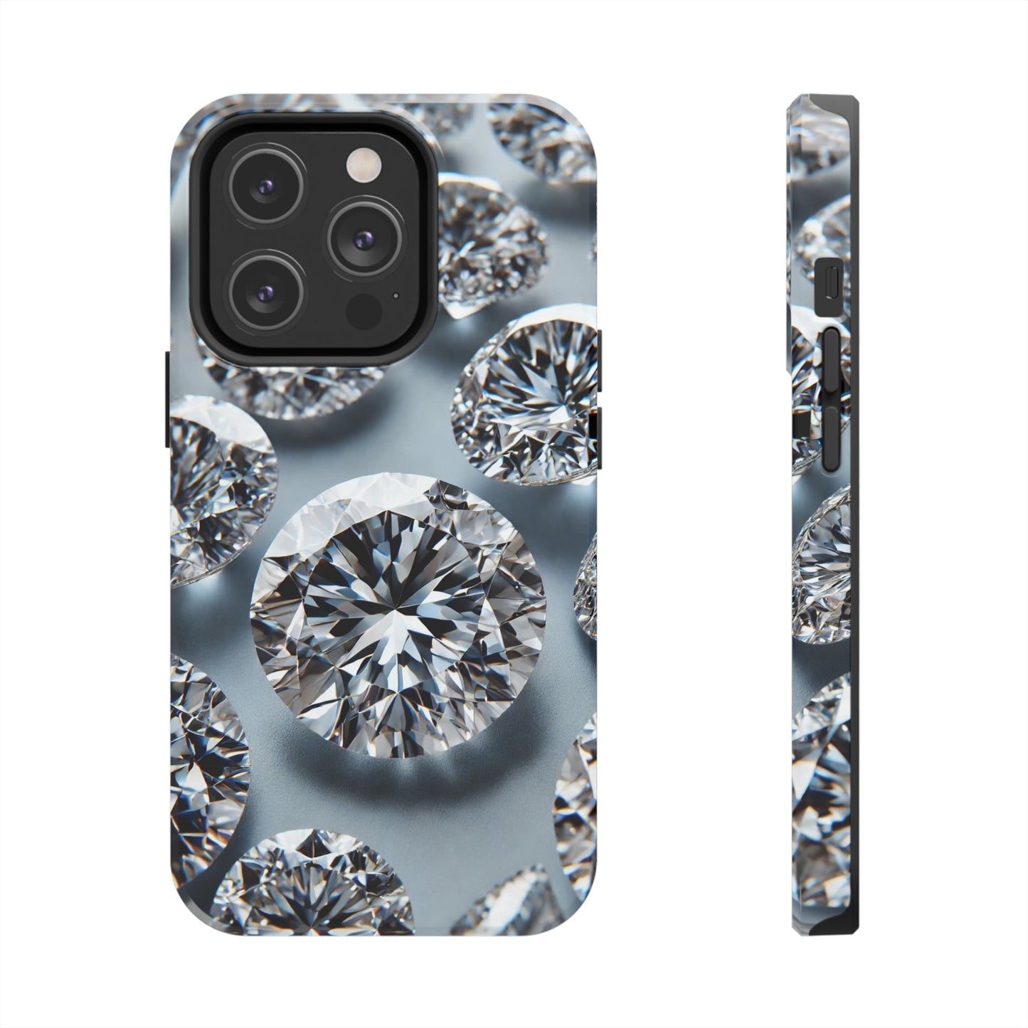 Luxury Diamond Design Phone Case for iPhone or Samsung Galaxy, Bling Crystal Cover
