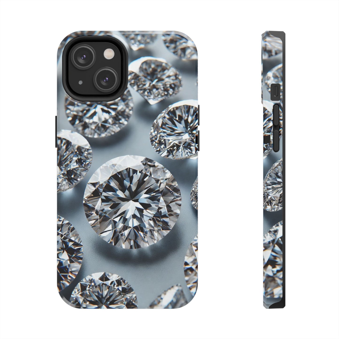 Luxury Diamond Design Phone Case for iPhone or Samsung Galaxy, Bling Crystal Cover