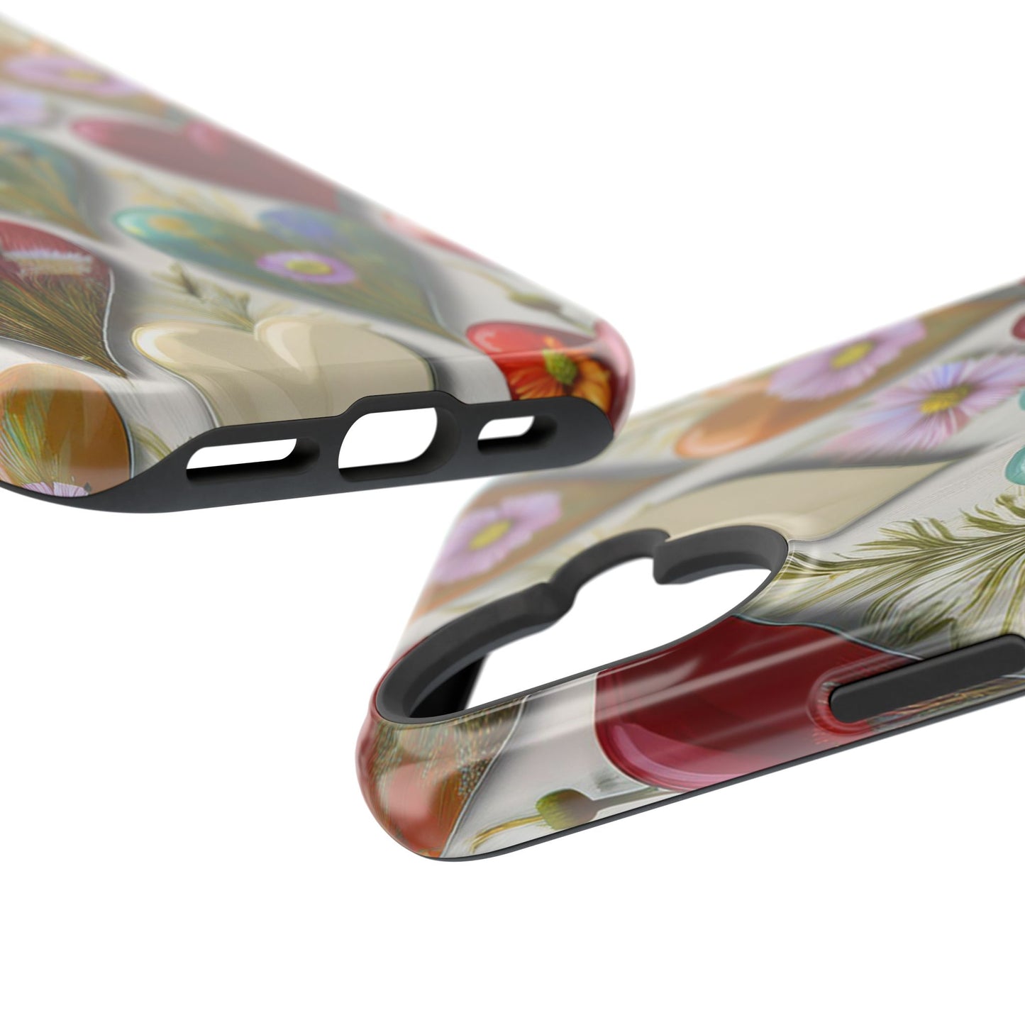 MagSafe Hearts and Flowers Phone Case, Top Trending iPhone Phone Case, Vibrant Phone Case