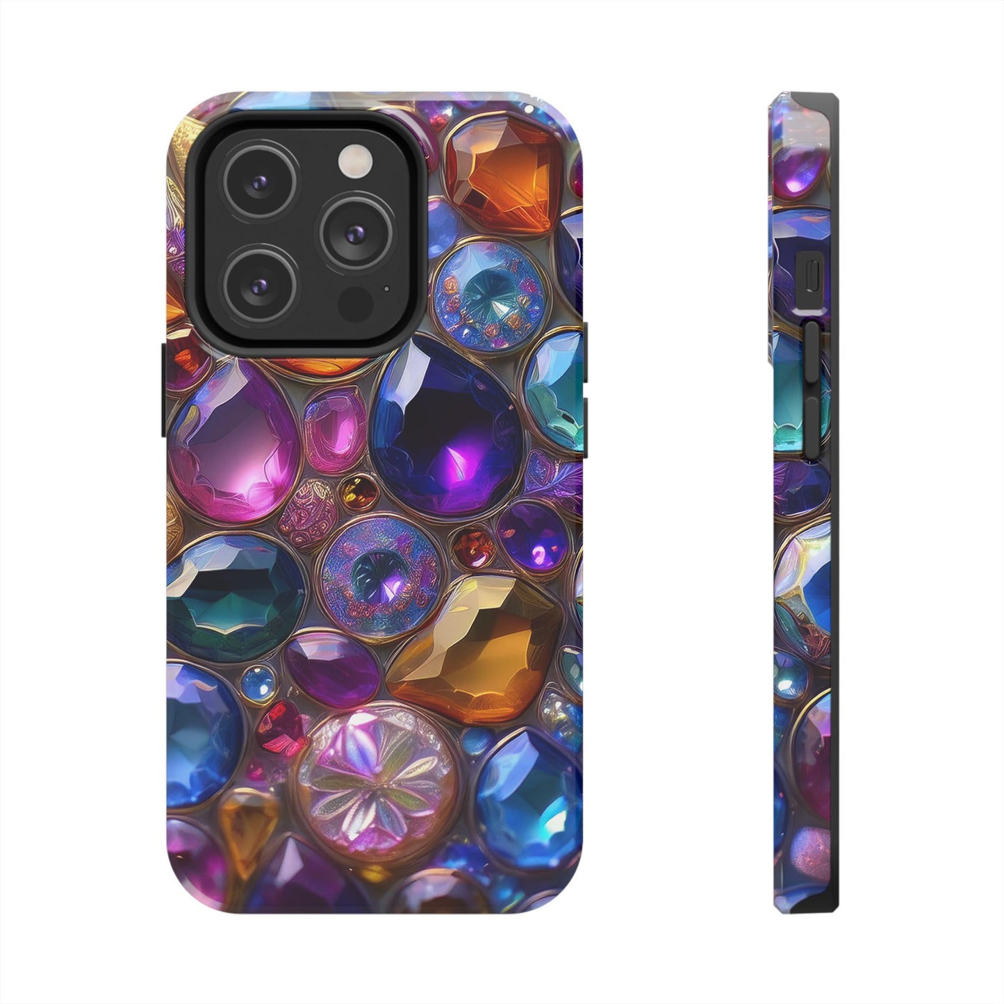 IPhone, Samsung 3D Gems Phone Case, Luxury Jeweled Print Design