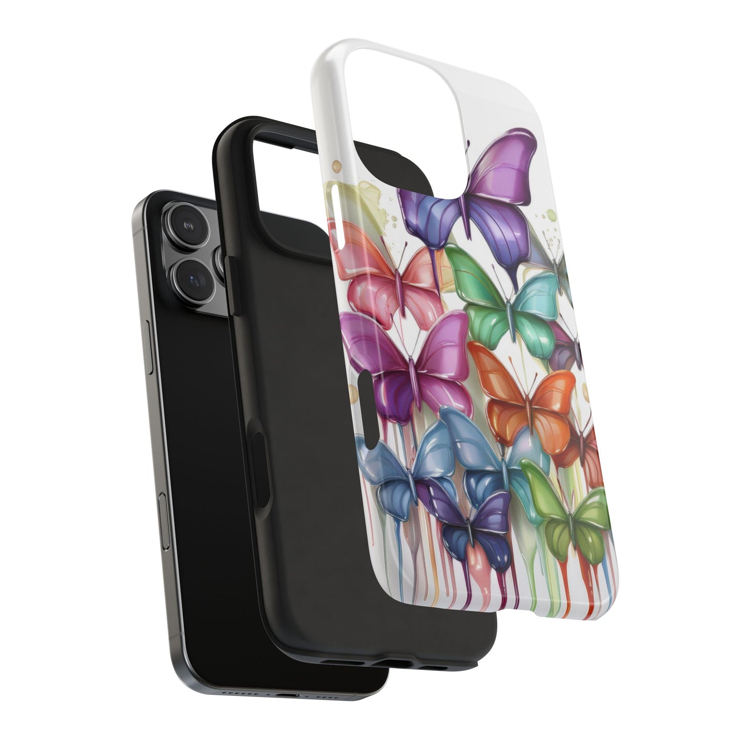 Multi-Colored Butterflies Cell Phone Case, Butterfly iPhone Case, Samsung Phone Case