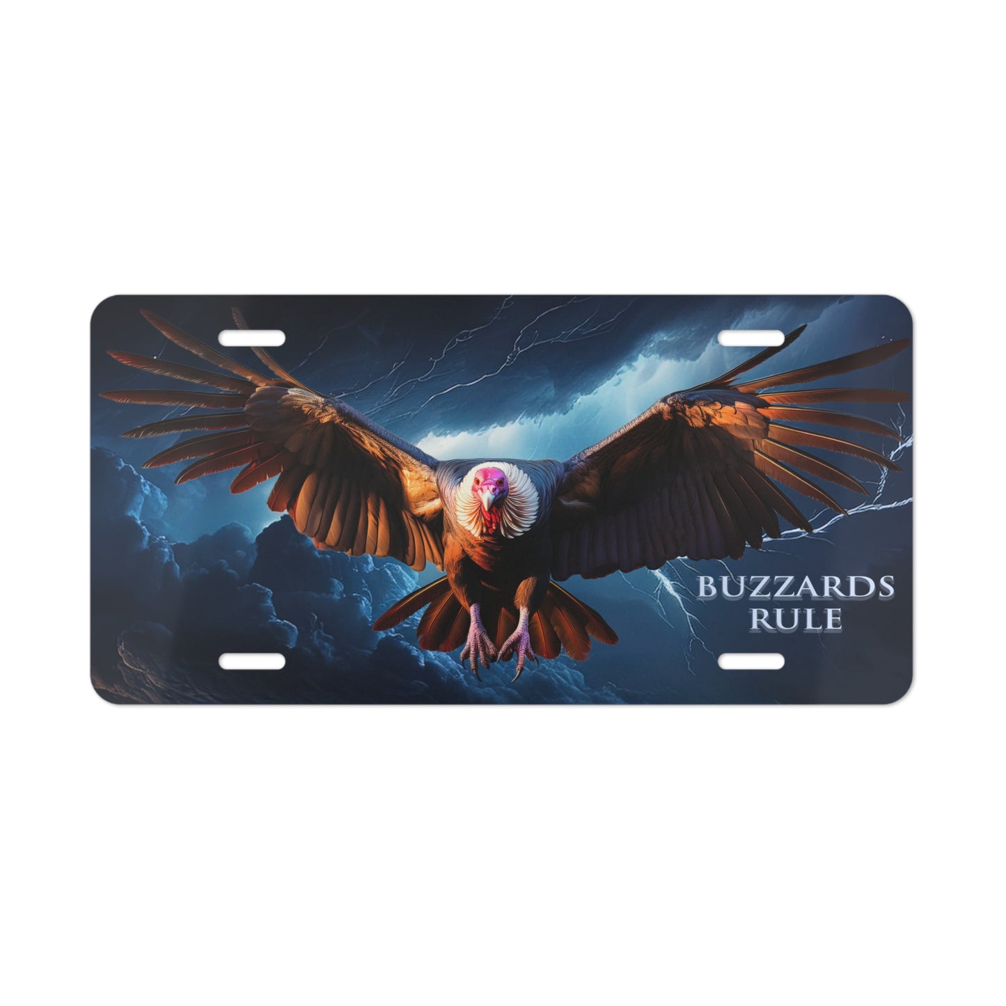 Air Force Squadron 510 License Plate – "Buzzards Rule" Stormy Night Design