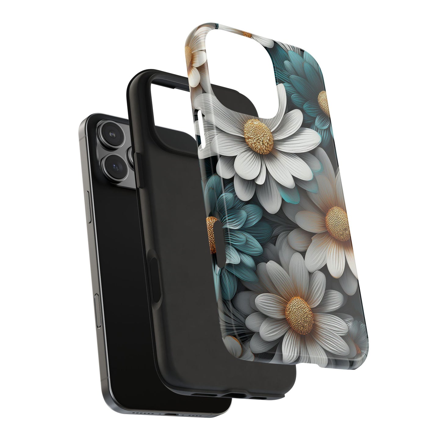 Blue and White Daisy Phone Case – Floral Samsung & iPhone Cover