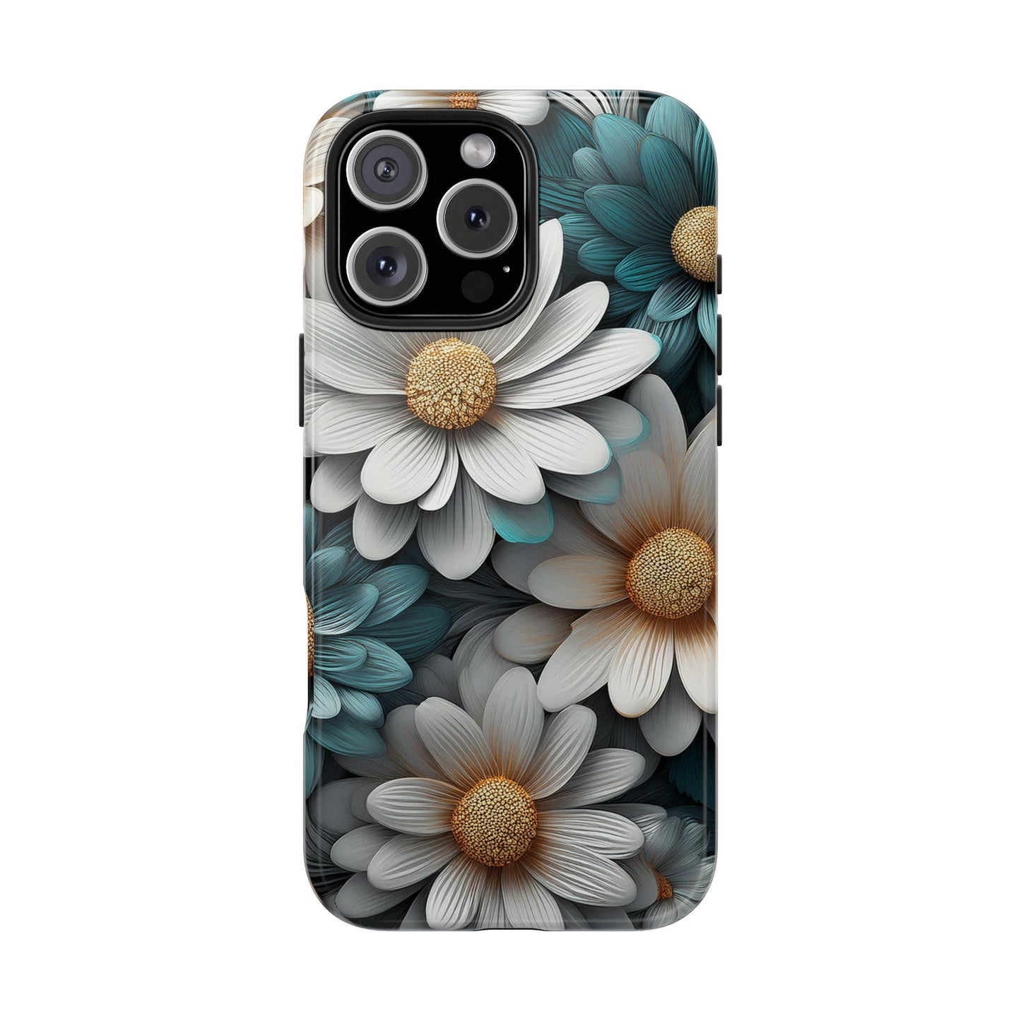 Blue and White Daisy Phone Case – Floral Samsung & iPhone Cover
