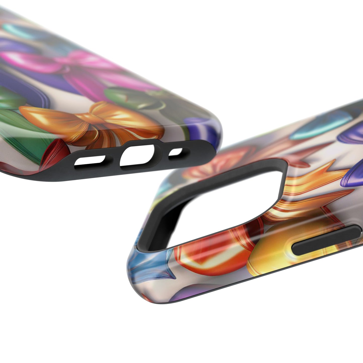 MagSafe Vibrant Bows Phone Case, Top Trending iPhone Phone Case, Multicolor Vibrant Bow Phone Case
