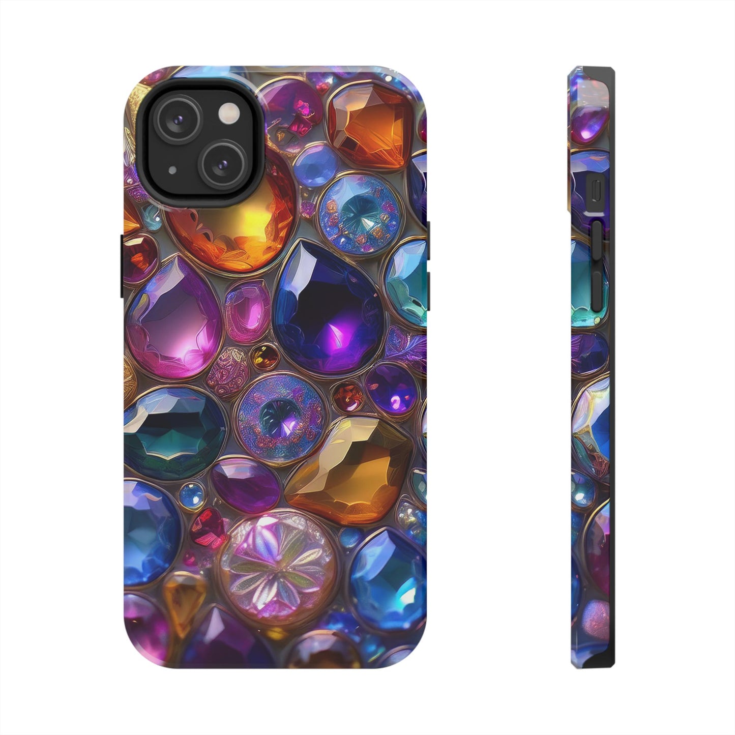 IPhone, Samsung 3D Gems Phone Case, Luxury Jeweled Print Design