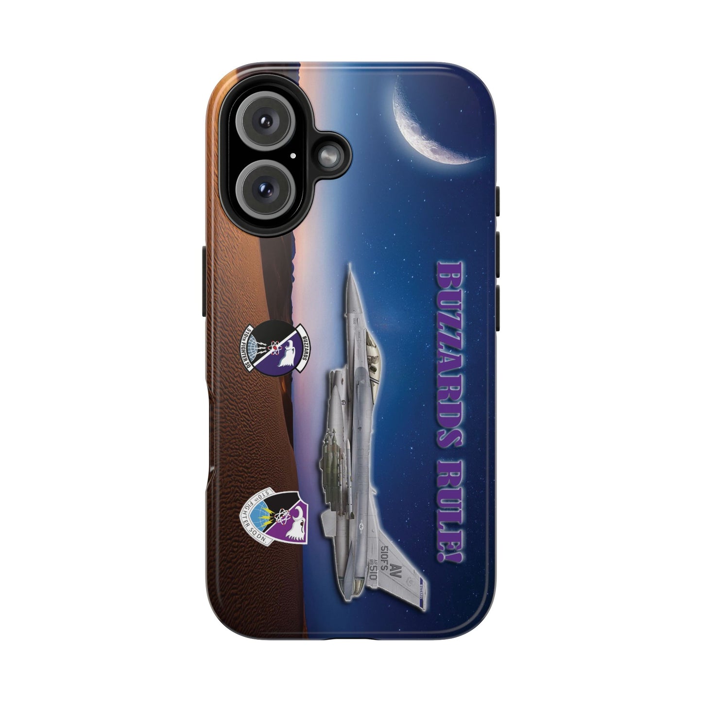 Air Force Squadron 510 iPhone Cell Phone Case,F16 Phone Case, Air Force 510th, Desert Scene