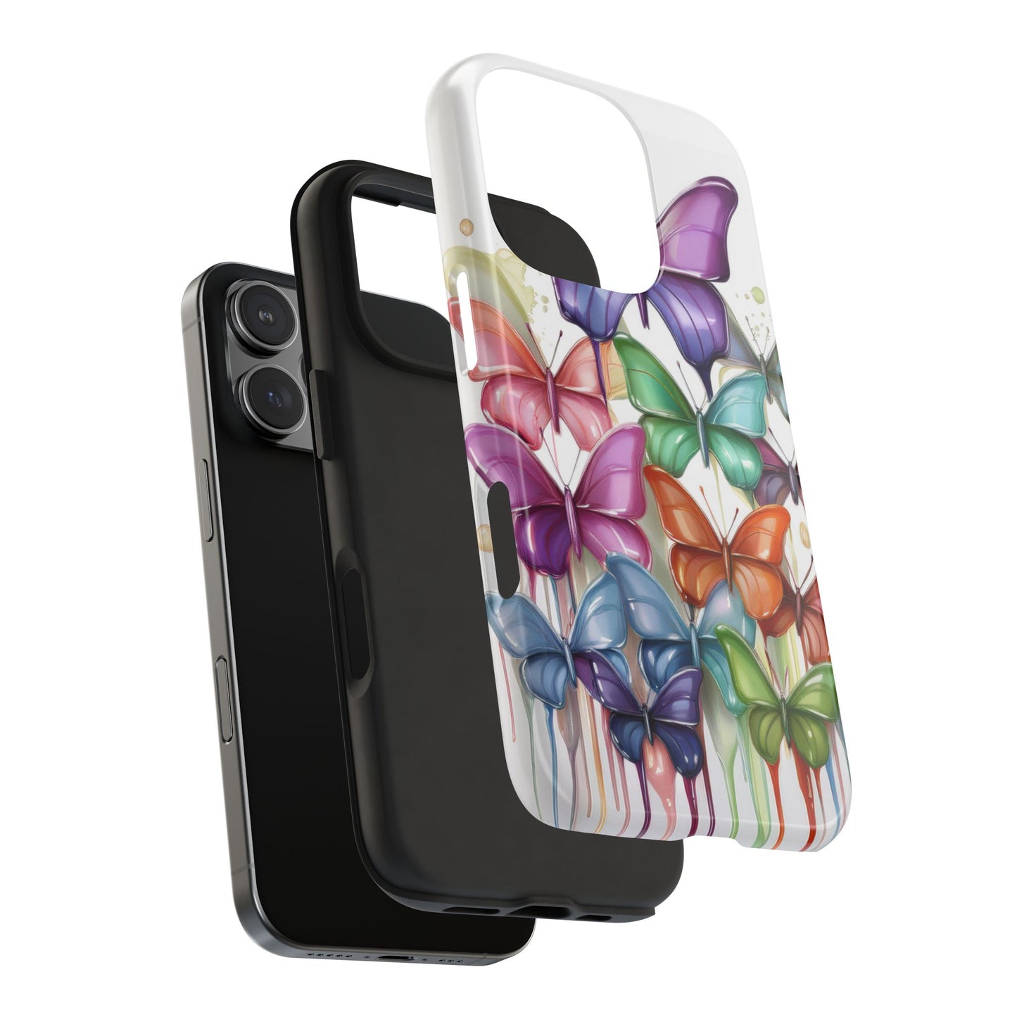Multi-Colored Butterflies Cell Phone Case, Butterfly iPhone Case, Samsung Phone Case