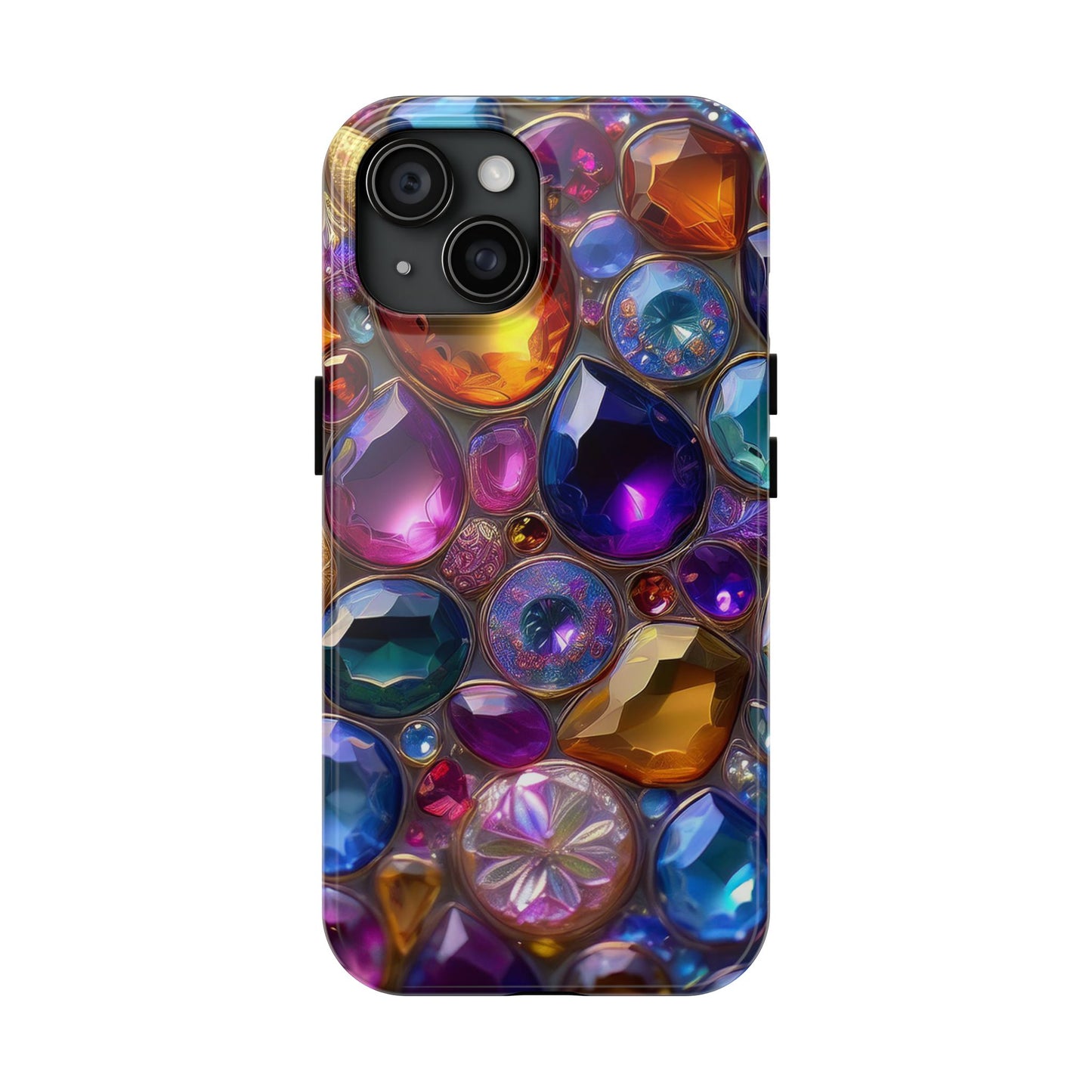 IPhone, Samsung 3D Gems Phone Case, Luxury Jeweled Print Design