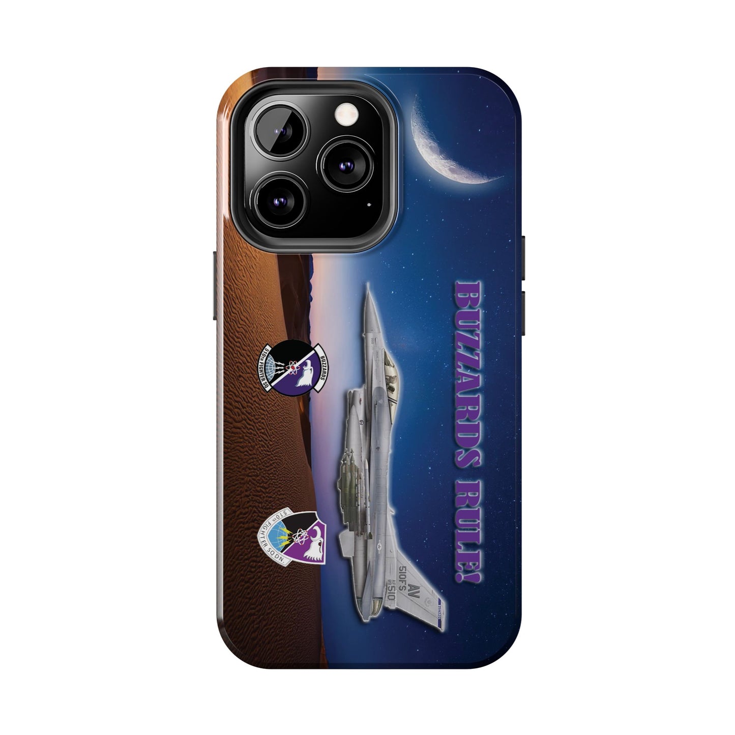 Air Force Squadron 510 iPhone Cell Phone Case,F16 Phone Case, Air Force 510th, Desert Scene