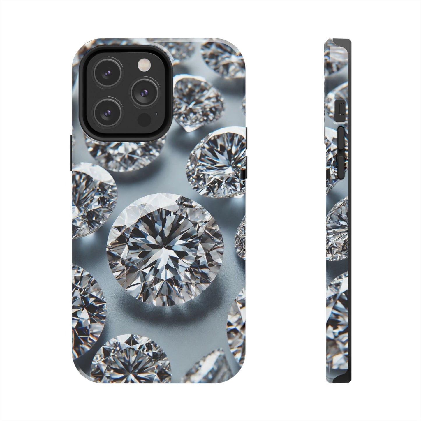 Luxury Diamond Design Phone Case for iPhone or Samsung Galaxy, Bling Crystal Cover