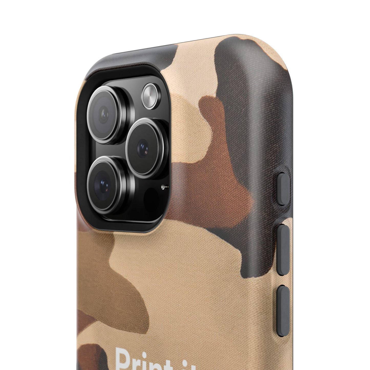 Brown Camouflage Cell Phone Case Design, Impact Resistant, Matt Finish - Customizable iPhone or Samsung Case, Protective Cover, Hard Shell,