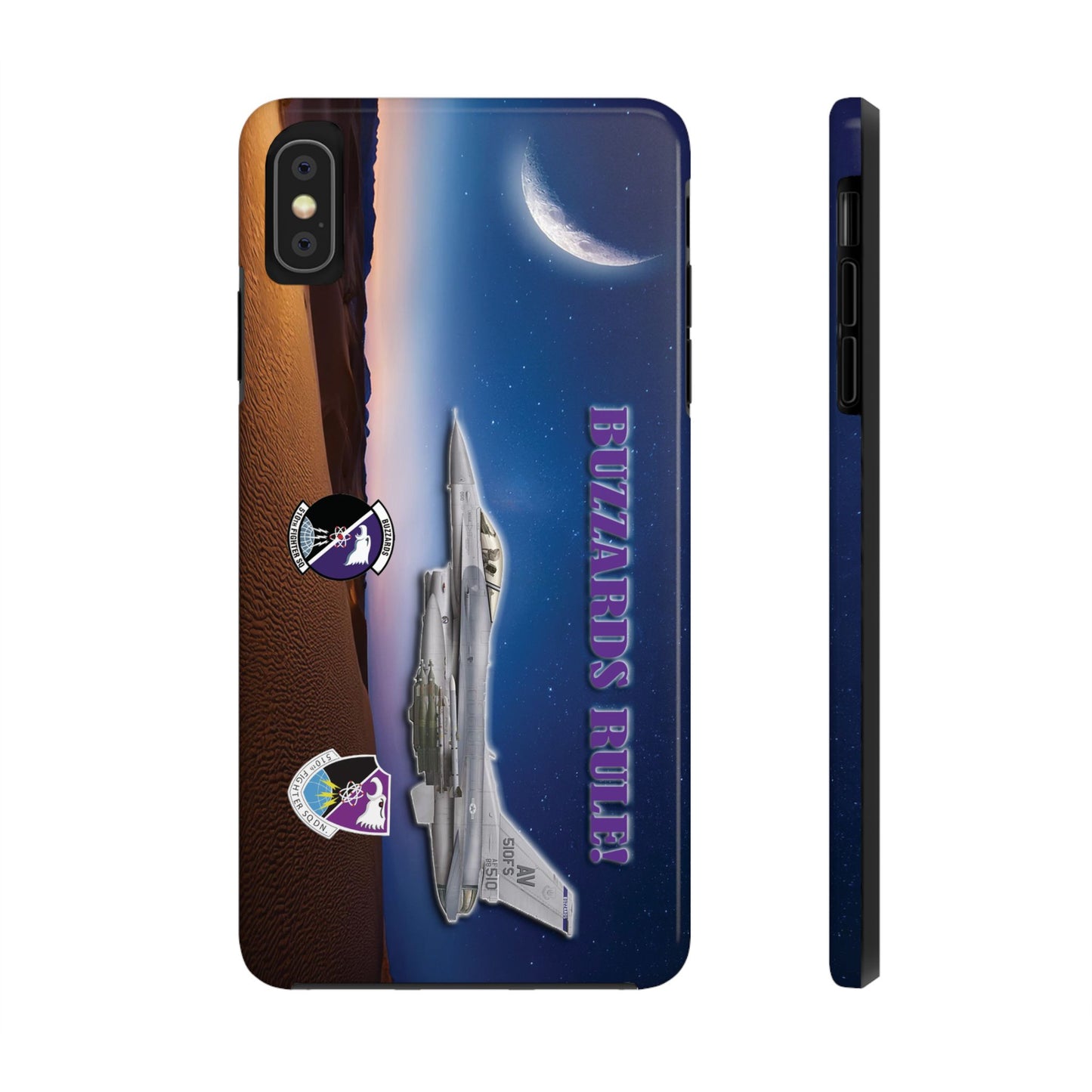 Air Force Squadron 510 iPhone Cell Phone Case,F16 Phone Case, Air Force 510th, Desert Scene