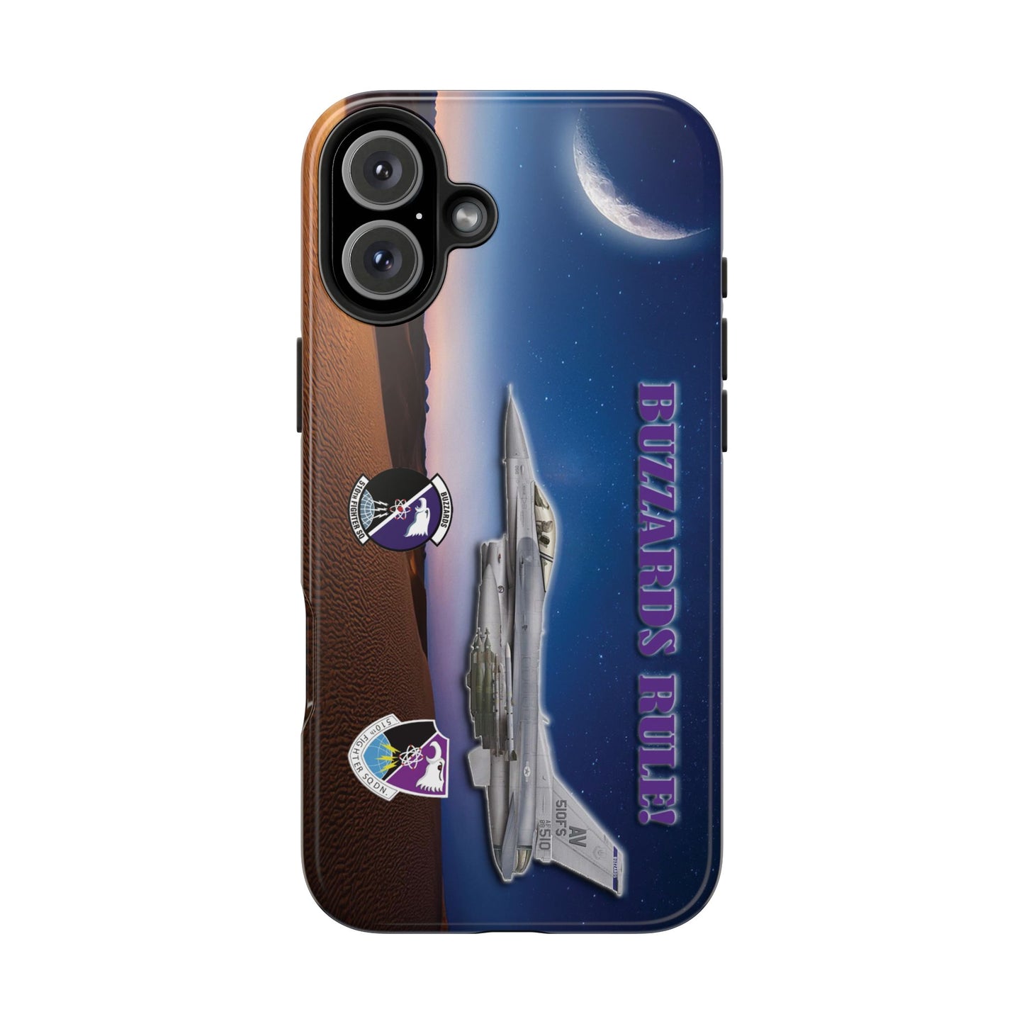 Air Force Squadron 510 iPhone Cell Phone Case,F16 Phone Case, Air Force 510th, Desert Scene