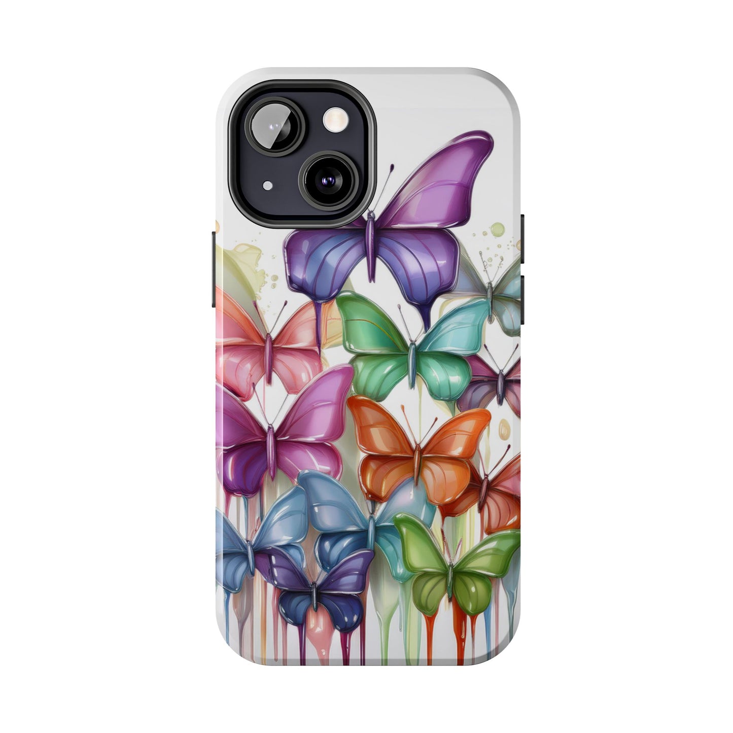 Multi-Colored Butterflies Cell Phone Case, Butterfly iPhone Case, Samsung Phone Case