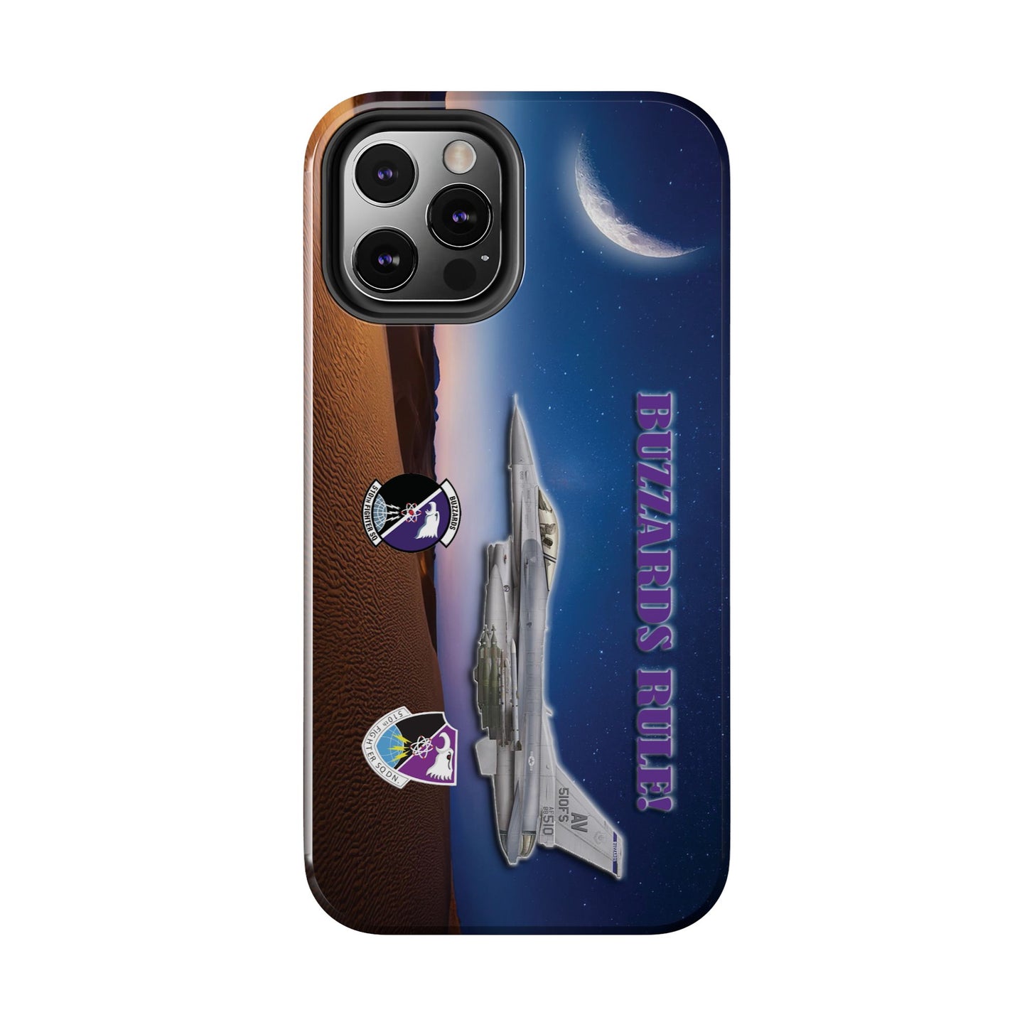 Air Force Squadron 510 iPhone Cell Phone Case,F16 Phone Case, Air Force 510th, Desert Scene