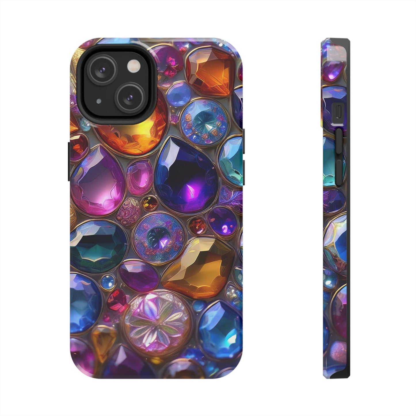 IPhone, Samsung 3D Gems Phone Case, Luxury Jeweled Print Design