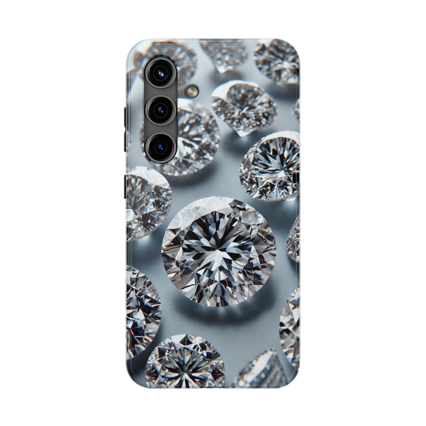 Luxury Diamond Design Phone Case for iPhone or Samsung Galaxy, Bling Crystal Cover