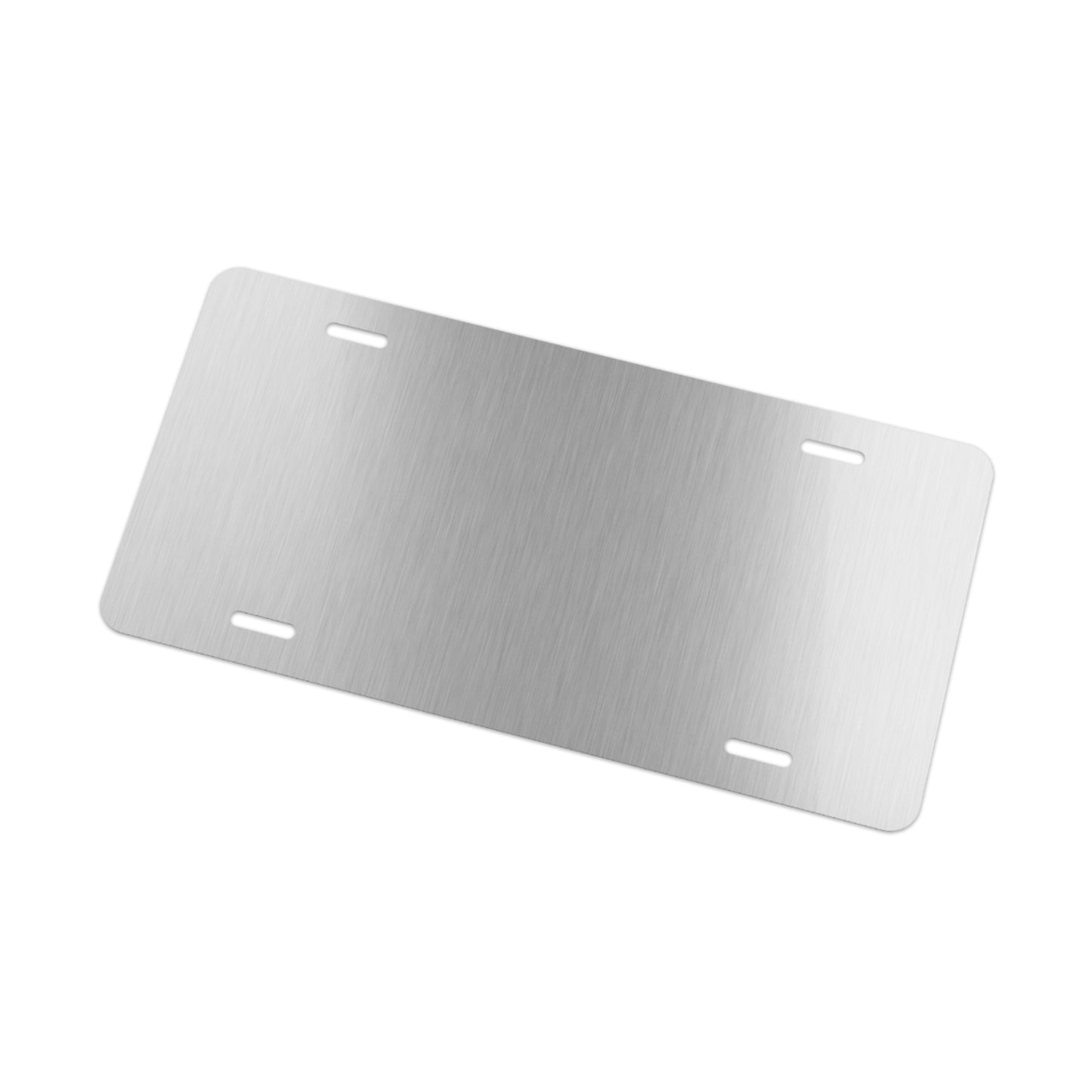 Custom vanity plate made from durable aluminum, measuring 12x6 inches, with pre-drilled holes for easy installation, perfect for vehicles or wall decor
