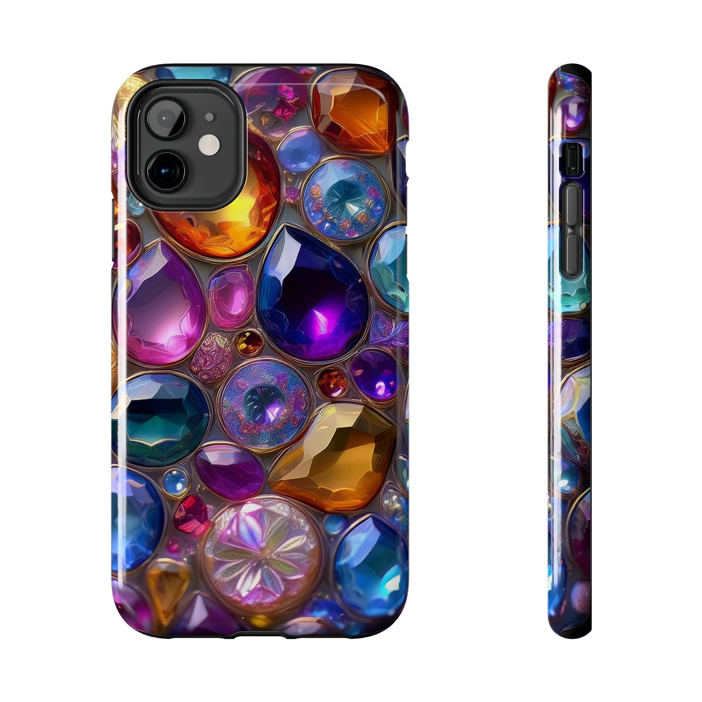 IPhone, Samsung 3D Gems Phone Case, Luxury Jeweled Print Design