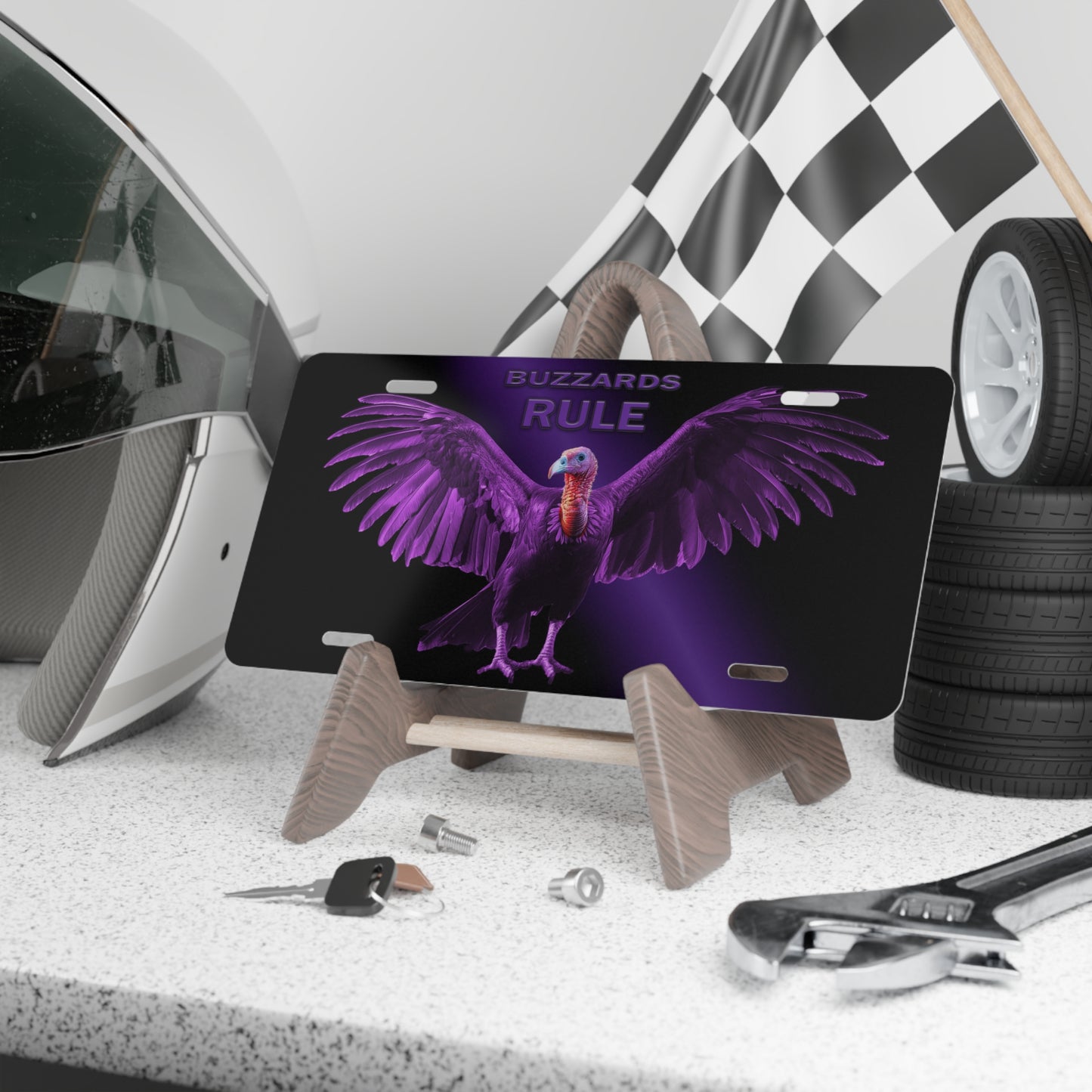 Air Force Squadron 510 Vanity License Plate – "Buzzards Rule"