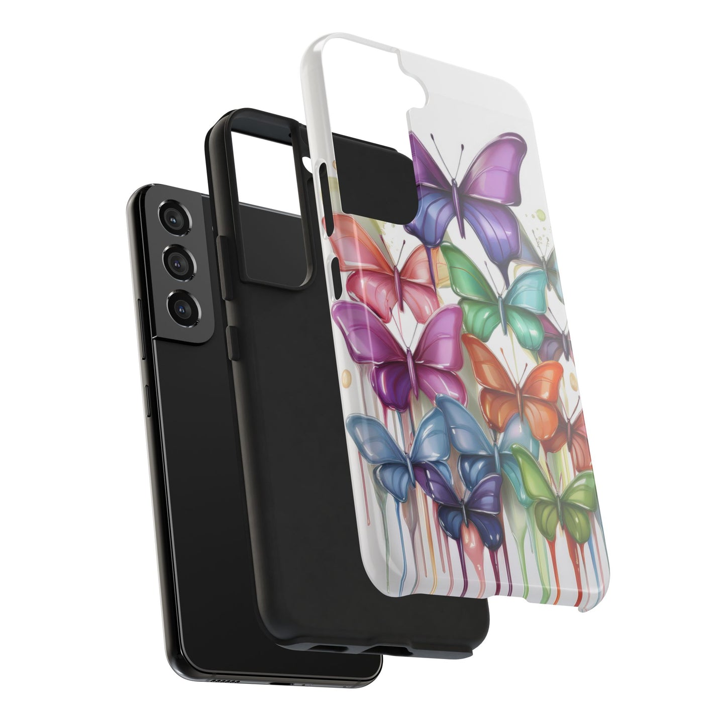 Multi-Colored Butterflies Cell Phone Case, Butterfly iPhone Case, Samsung Phone Case