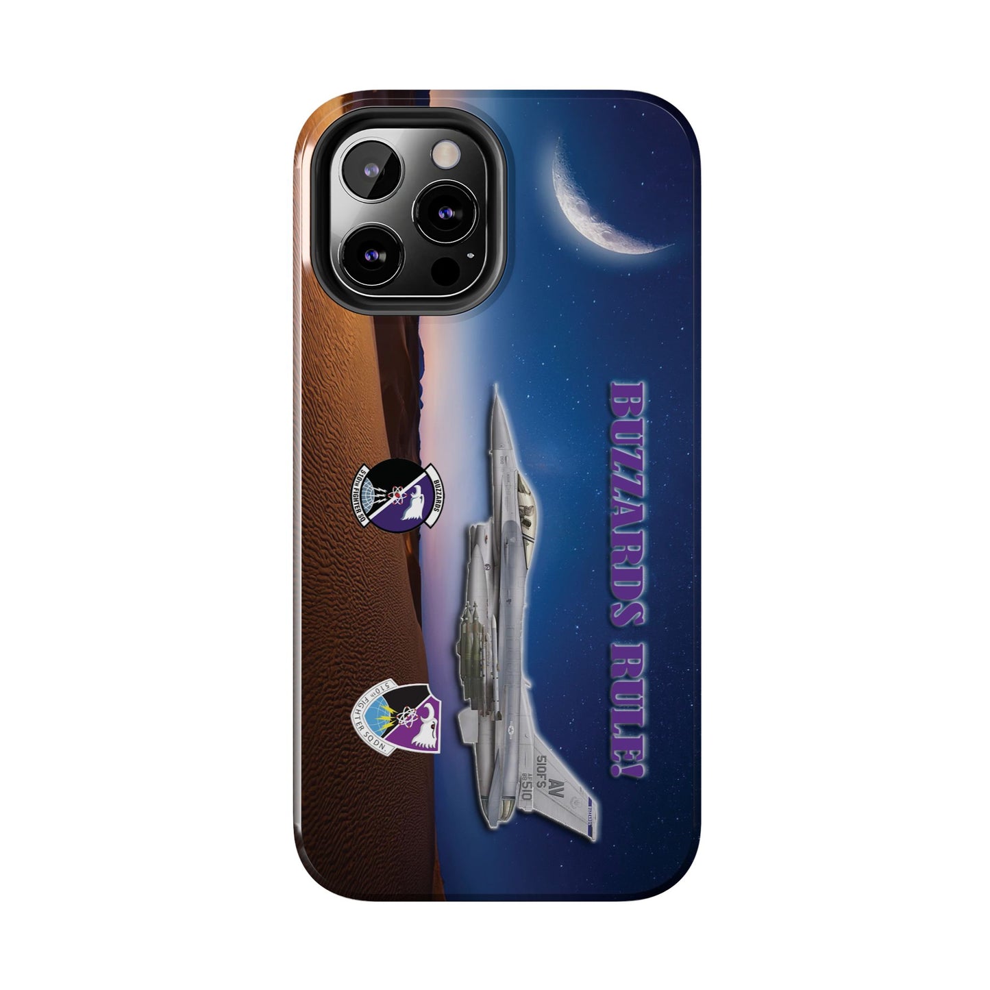 Air Force Squadron 510 iPhone Cell Phone Case,F16 Phone Case, Air Force 510th, Desert Scene