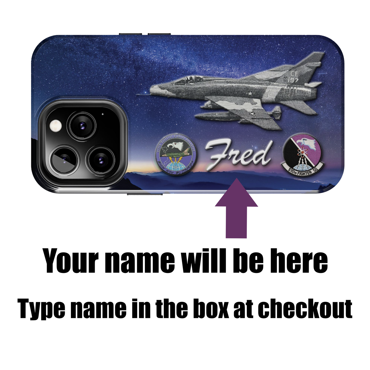 Air Force F100 Super Sabre Fighter Custom iPhone Case, Vietnam Era
