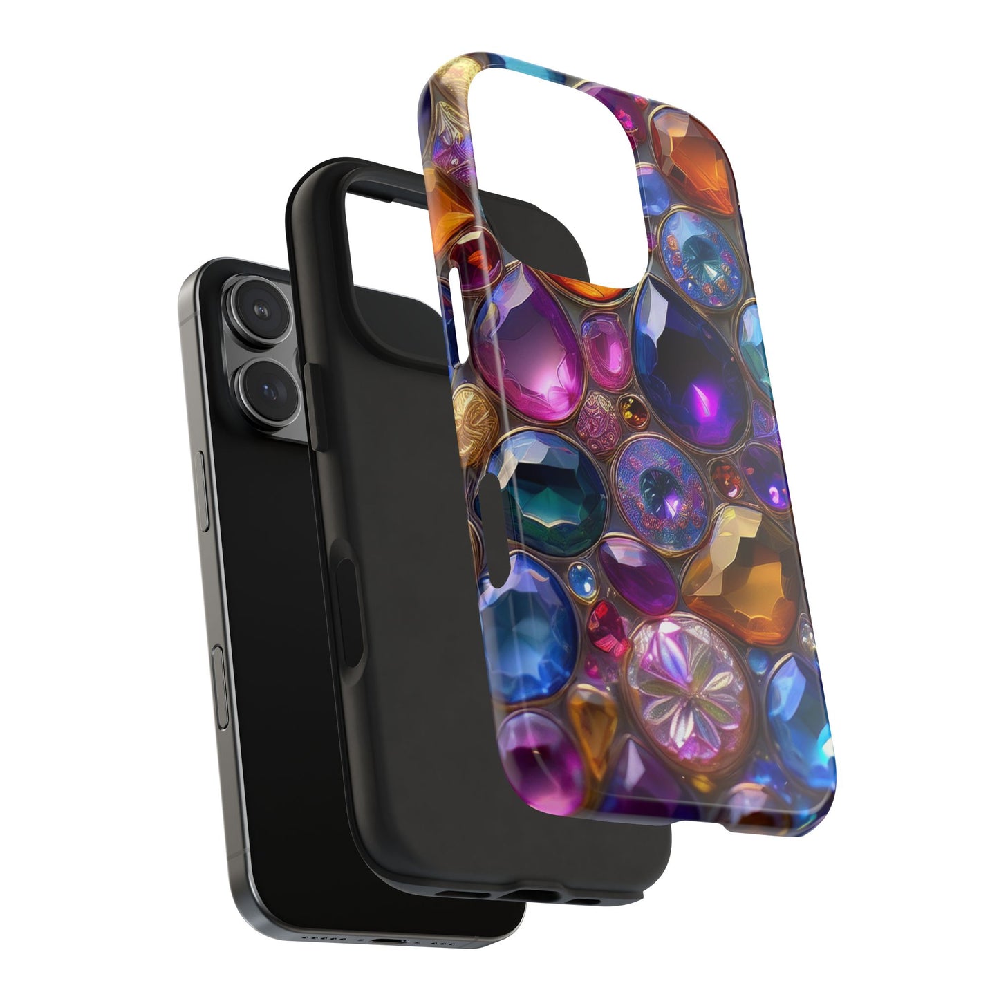 IPhone, Samsung 3D Gems Phone Case, Luxury Jeweled Print Design