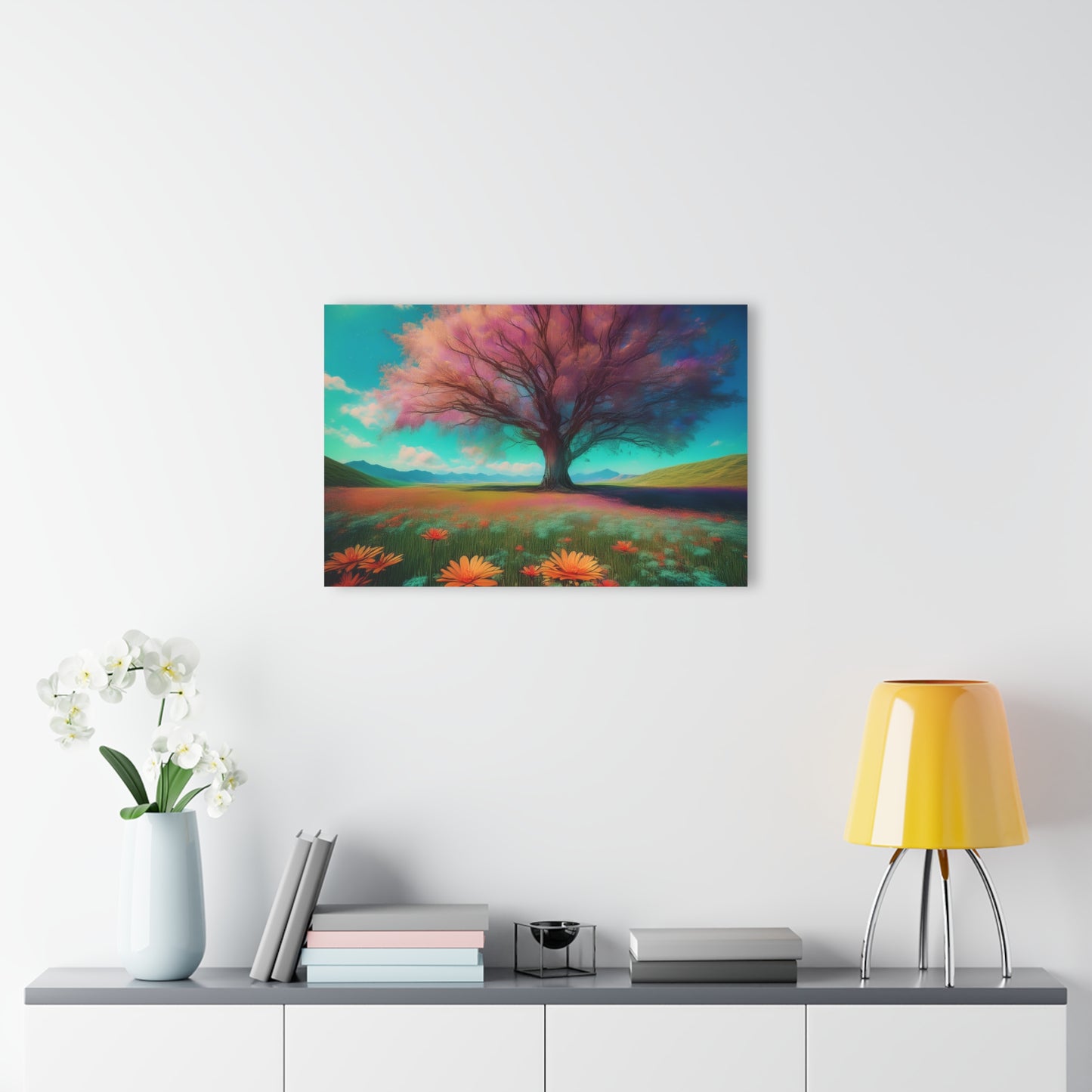 Night Sky Acrylic Print, Wall Art, French Cleat Hanging, Landscape Tempered Glass Art