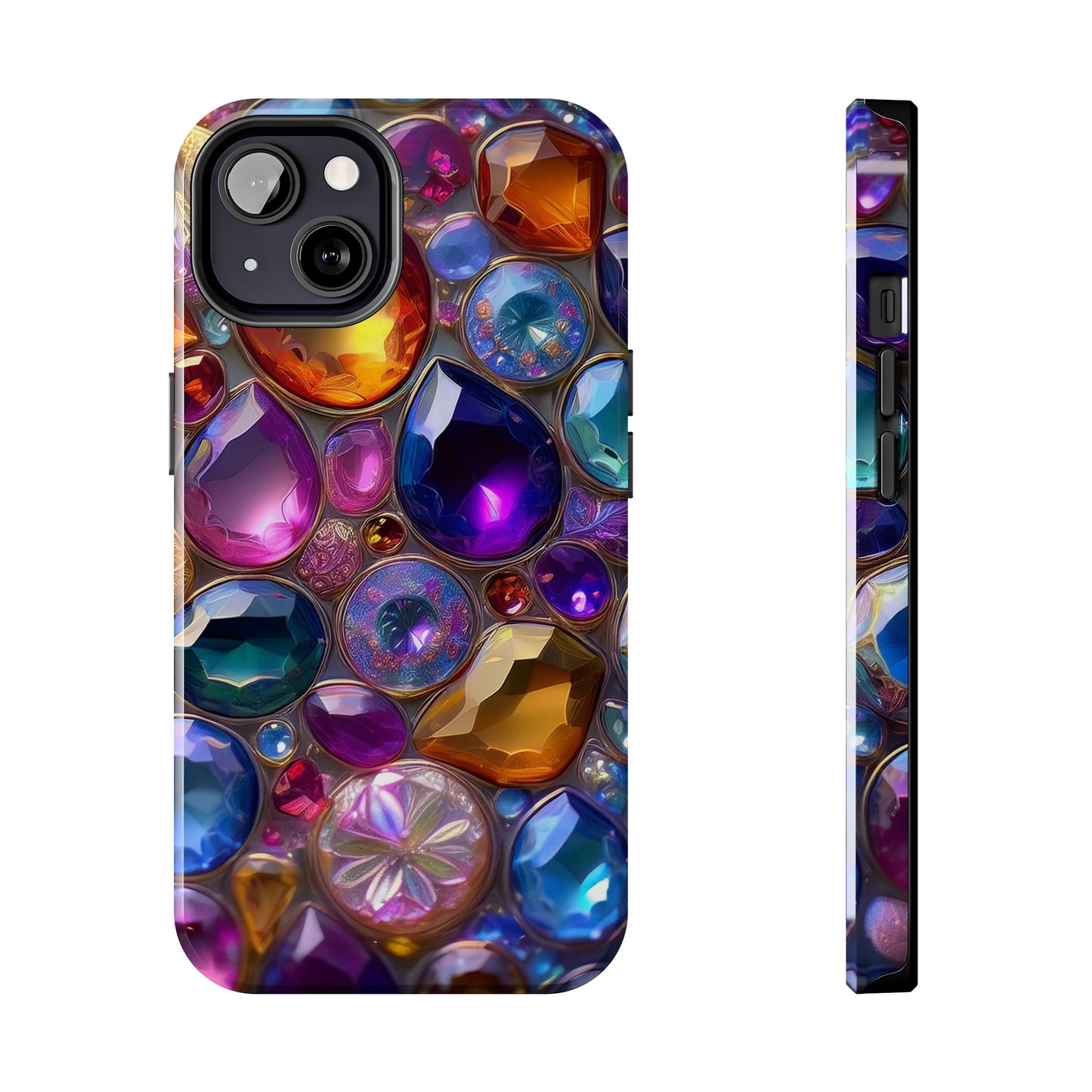 IPhone, Samsung 3D Gems Phone Case, Luxury Jeweled Print Design