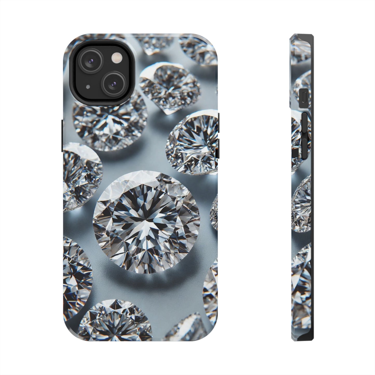 Luxury Diamond Design Phone Case for iPhone or Samsung Galaxy, Bling Crystal Cover