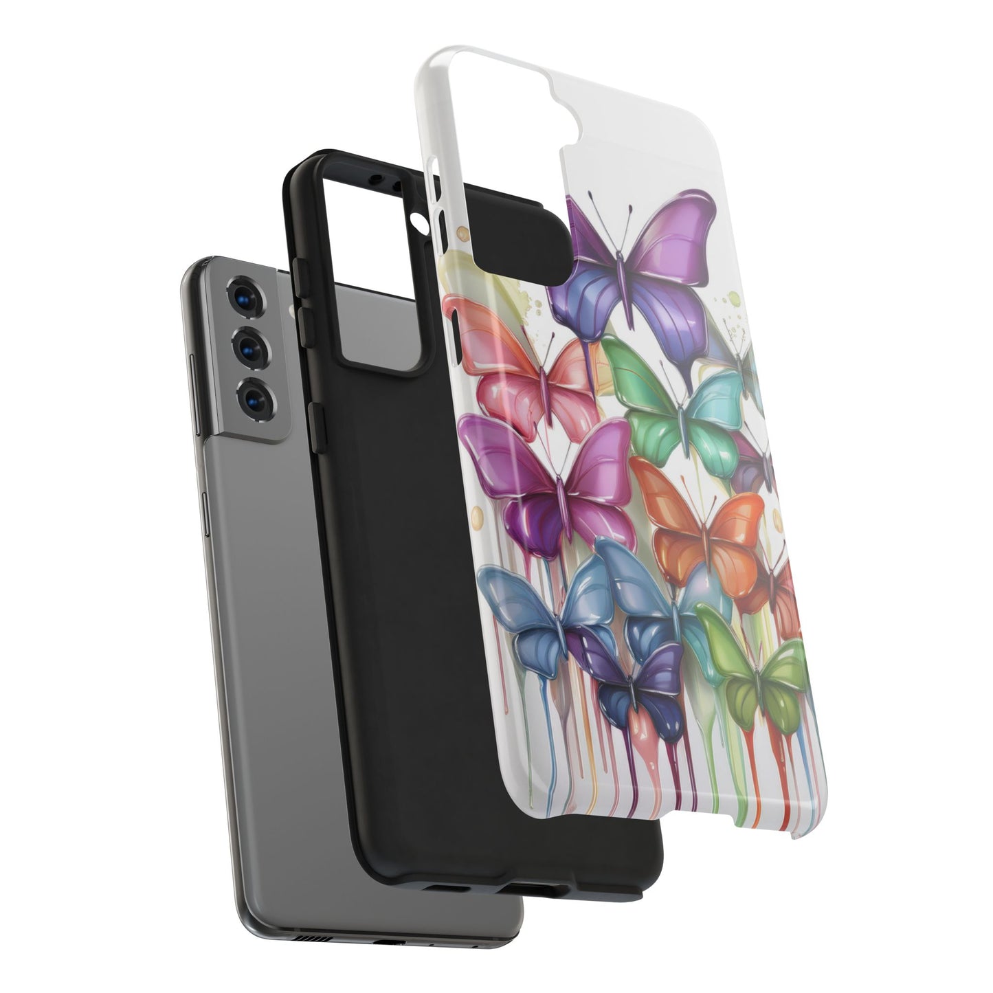 Multi-Colored Butterflies Cell Phone Case, Butterfly iPhone Case, Samsung Phone Case