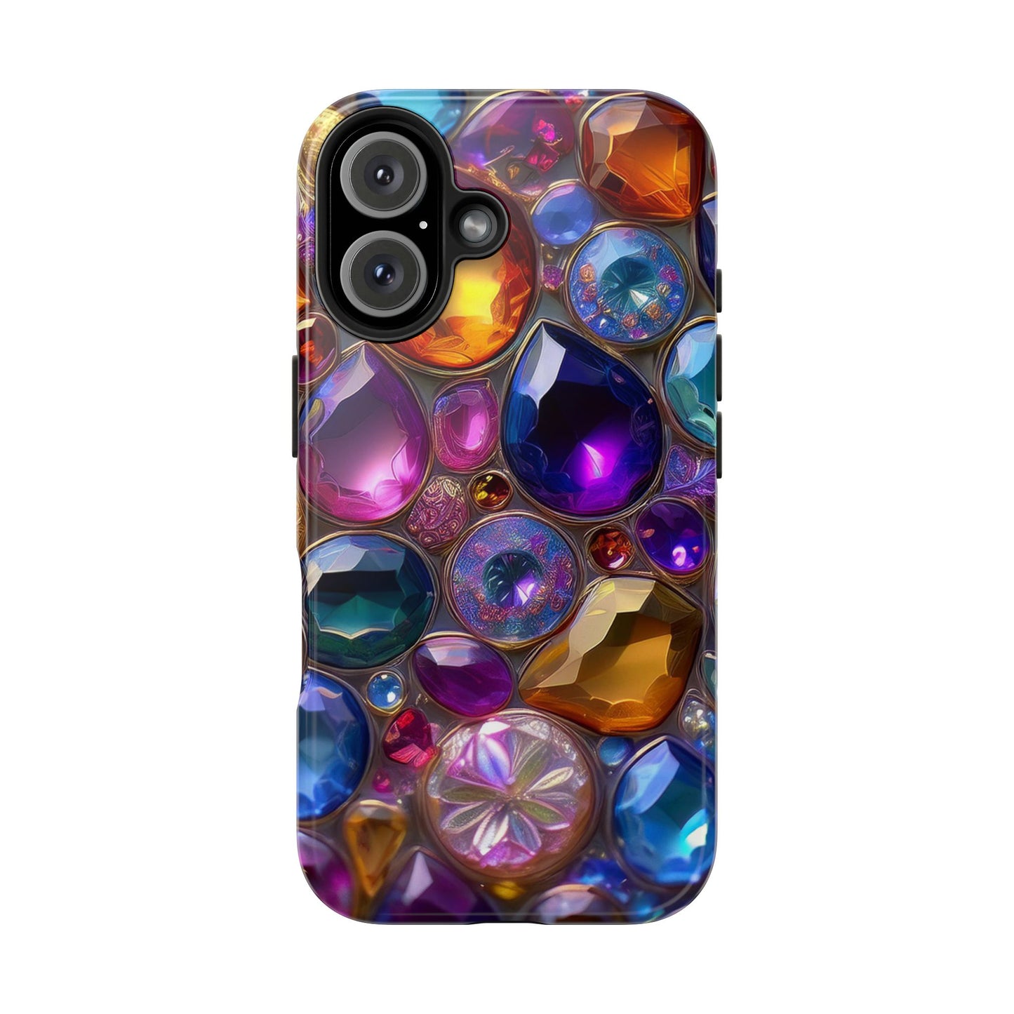 IPhone, Samsung 3D Gems Phone Case, Luxury Jeweled Print Design