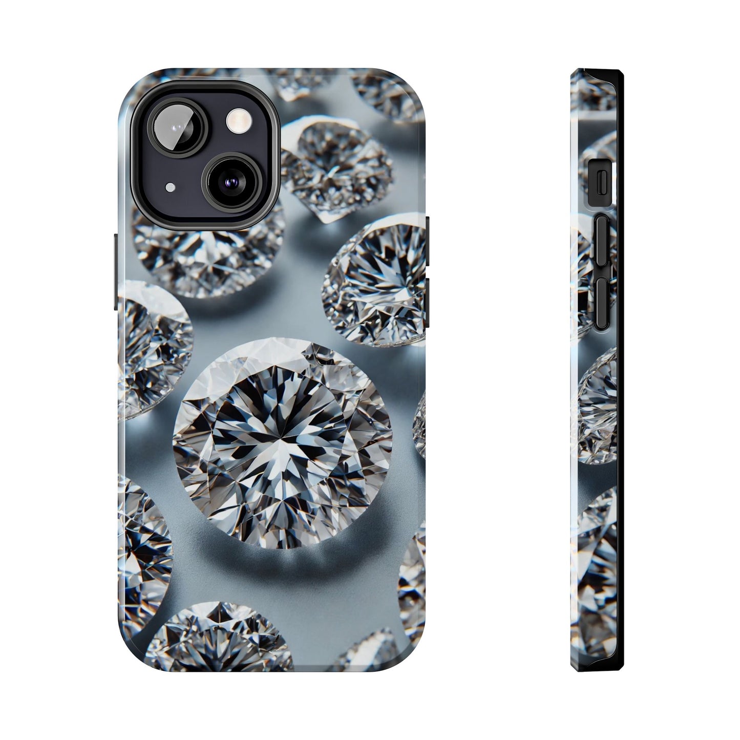Luxury Diamond Design Phone Case for iPhone or Samsung Galaxy, Bling Crystal Cover