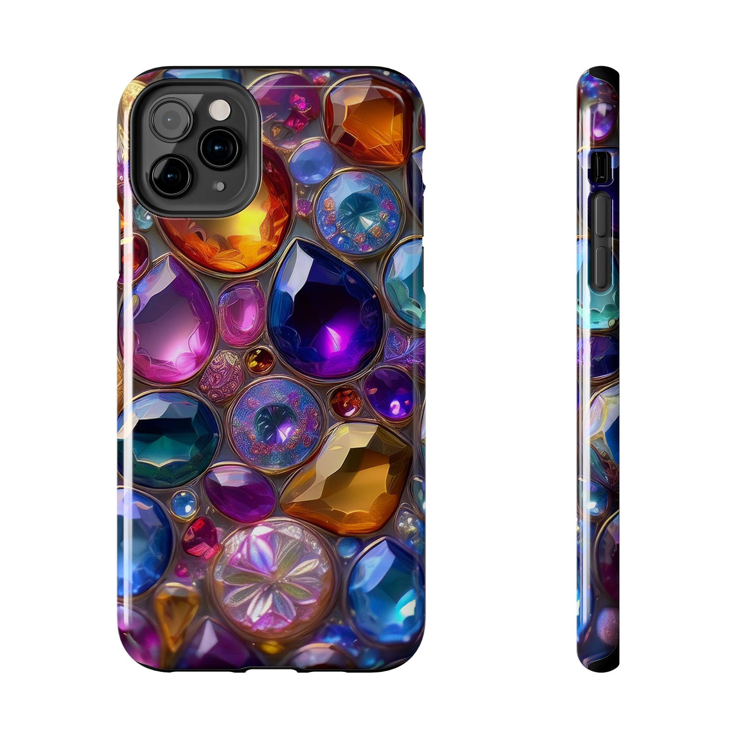 IPhone, Samsung 3D Gems Phone Case, Luxury Jeweled Print Design