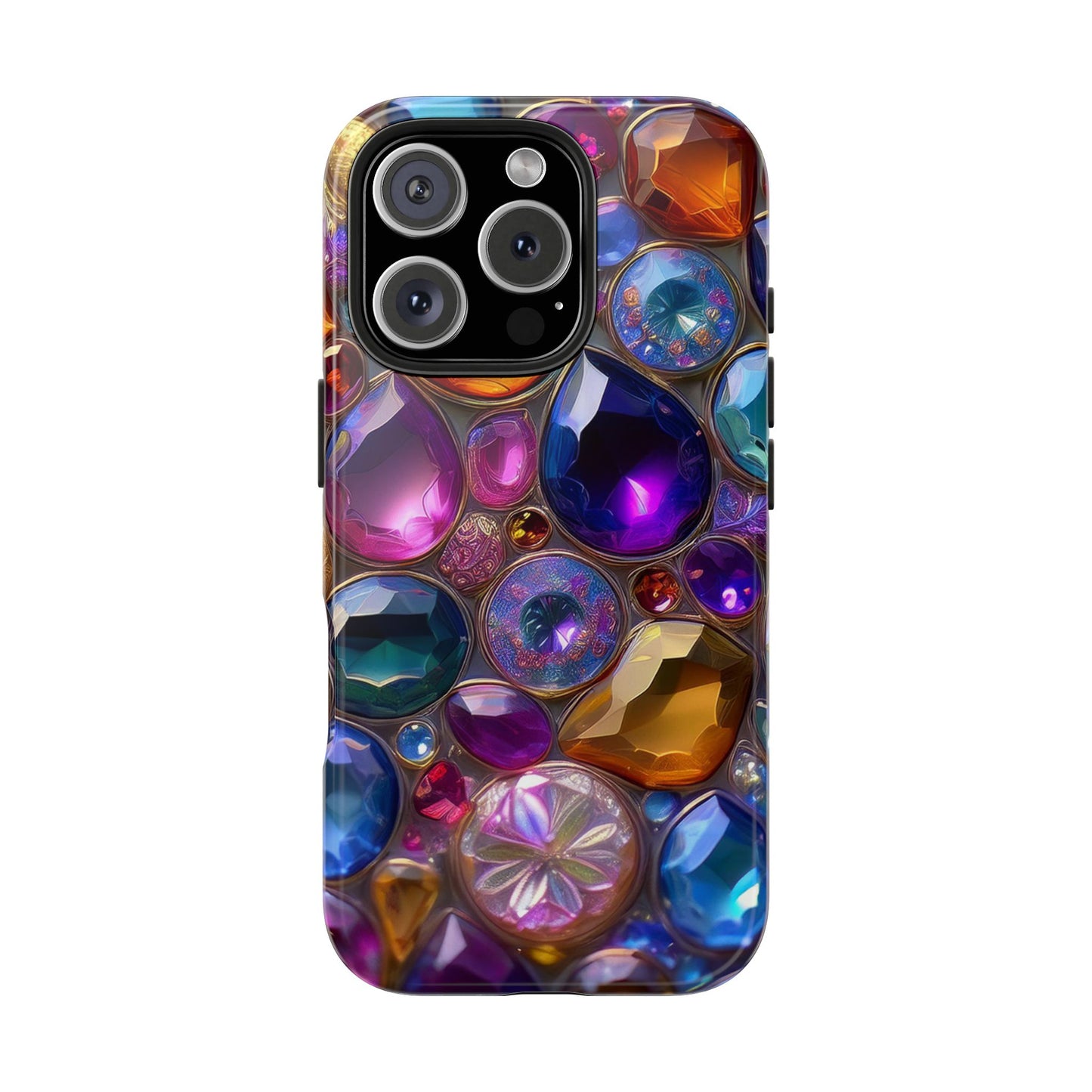 IPhone, Samsung 3D Gems Phone Case, Luxury Jeweled Print Design