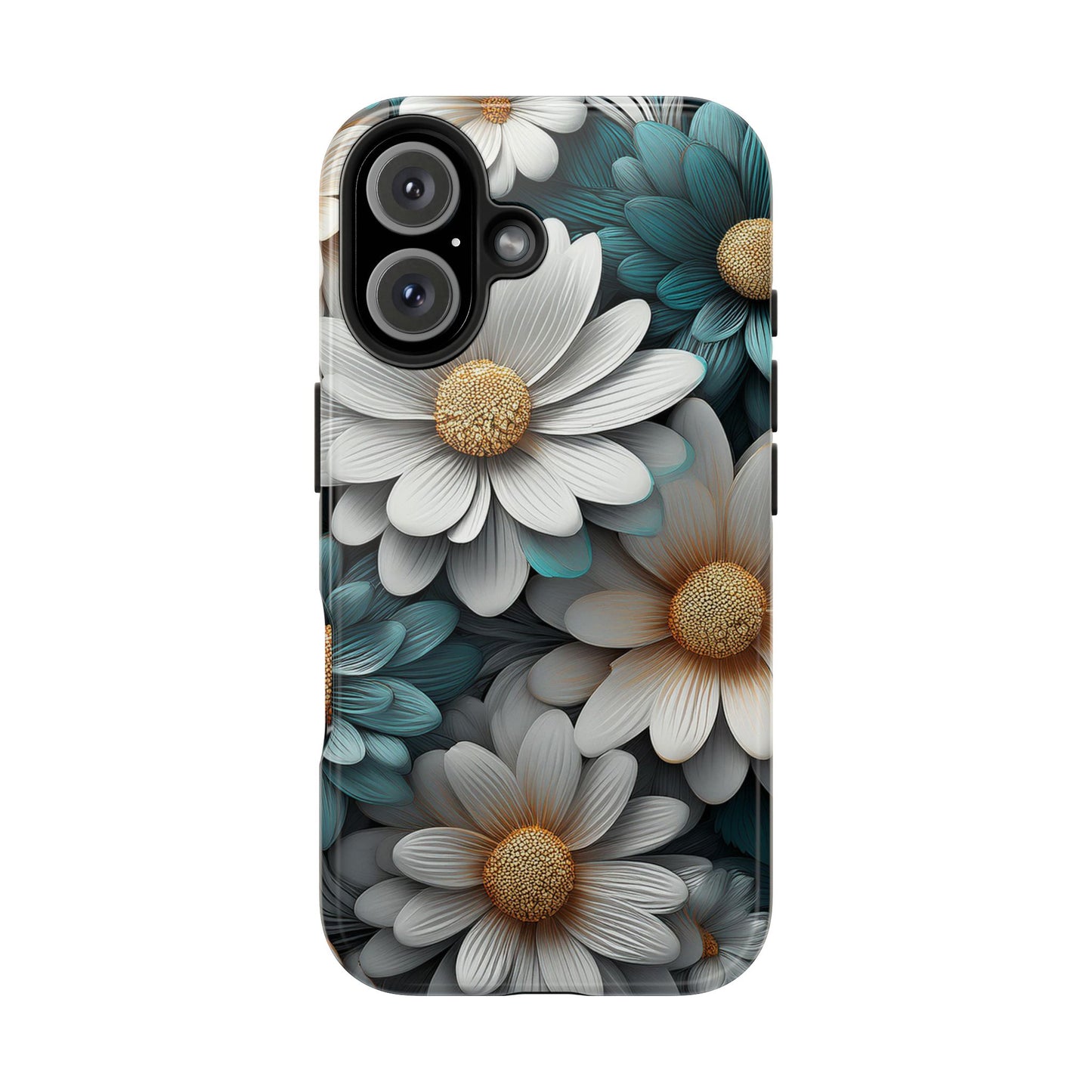 Blue and White Daisy Phone Case – Floral Samsung & iPhone Cover