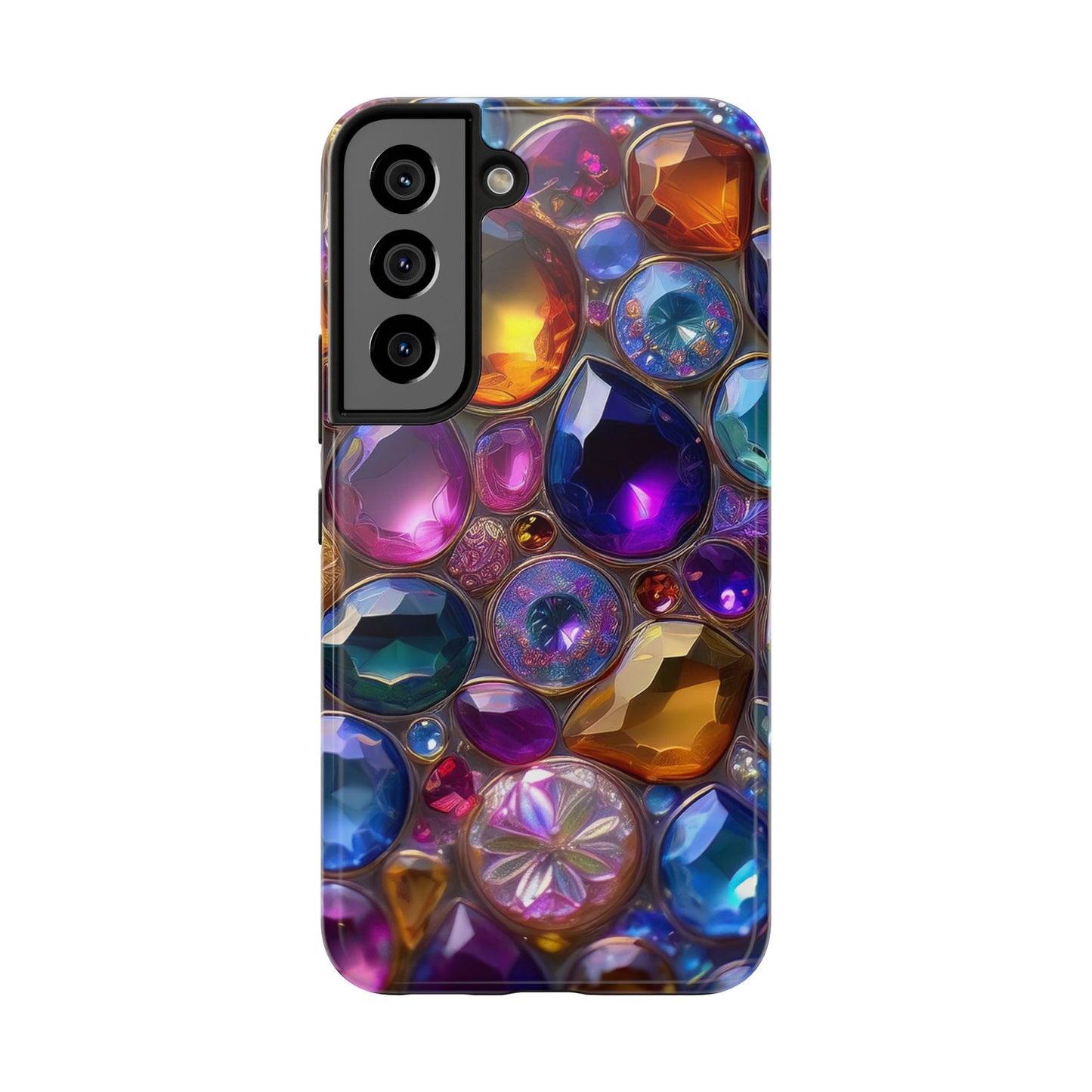 IPhone, Samsung 3D Gems Phone Case, Luxury Jeweled Print Design