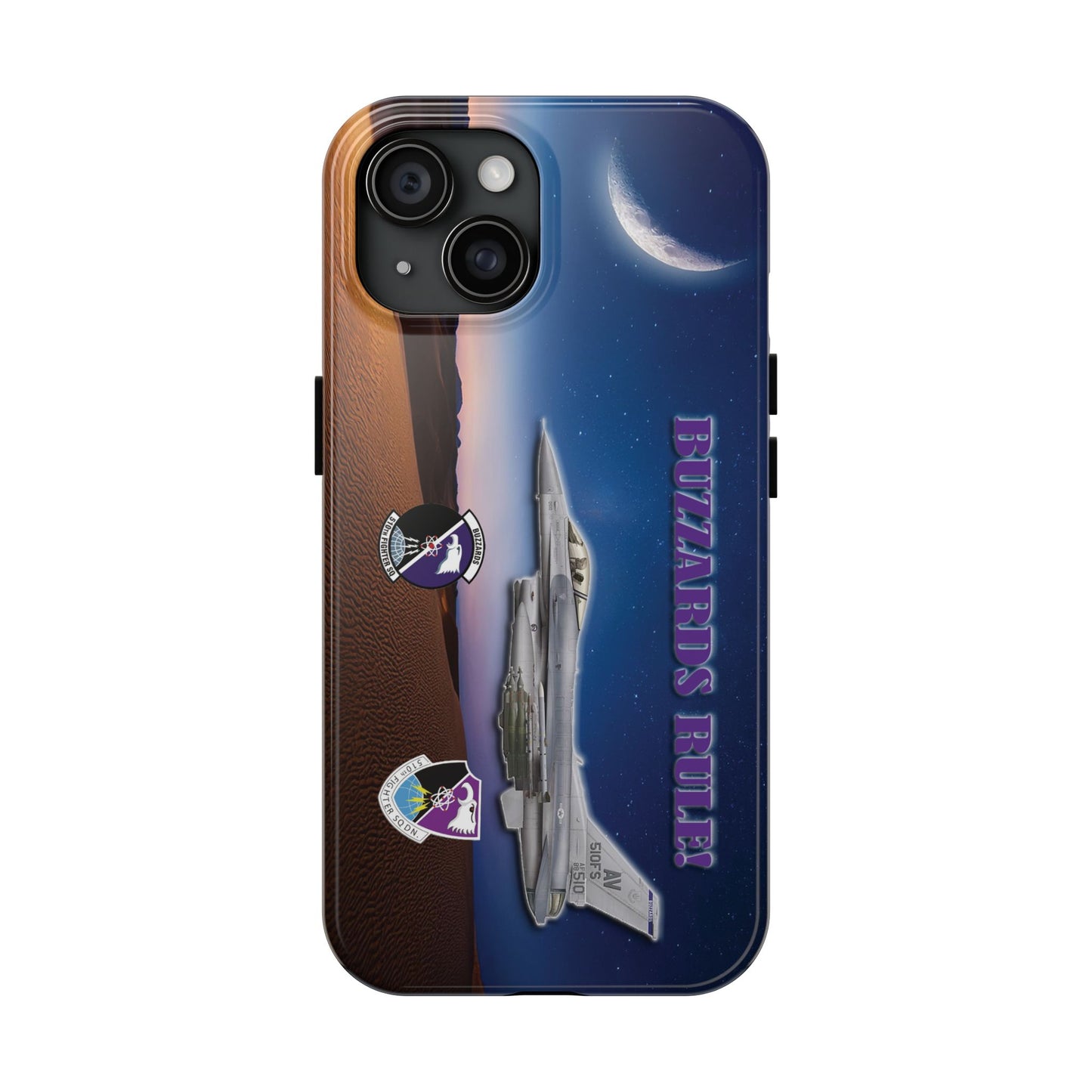 Air Force Squadron 510 iPhone Cell Phone Case,F16 Phone Case, Air Force 510th, Desert Scene