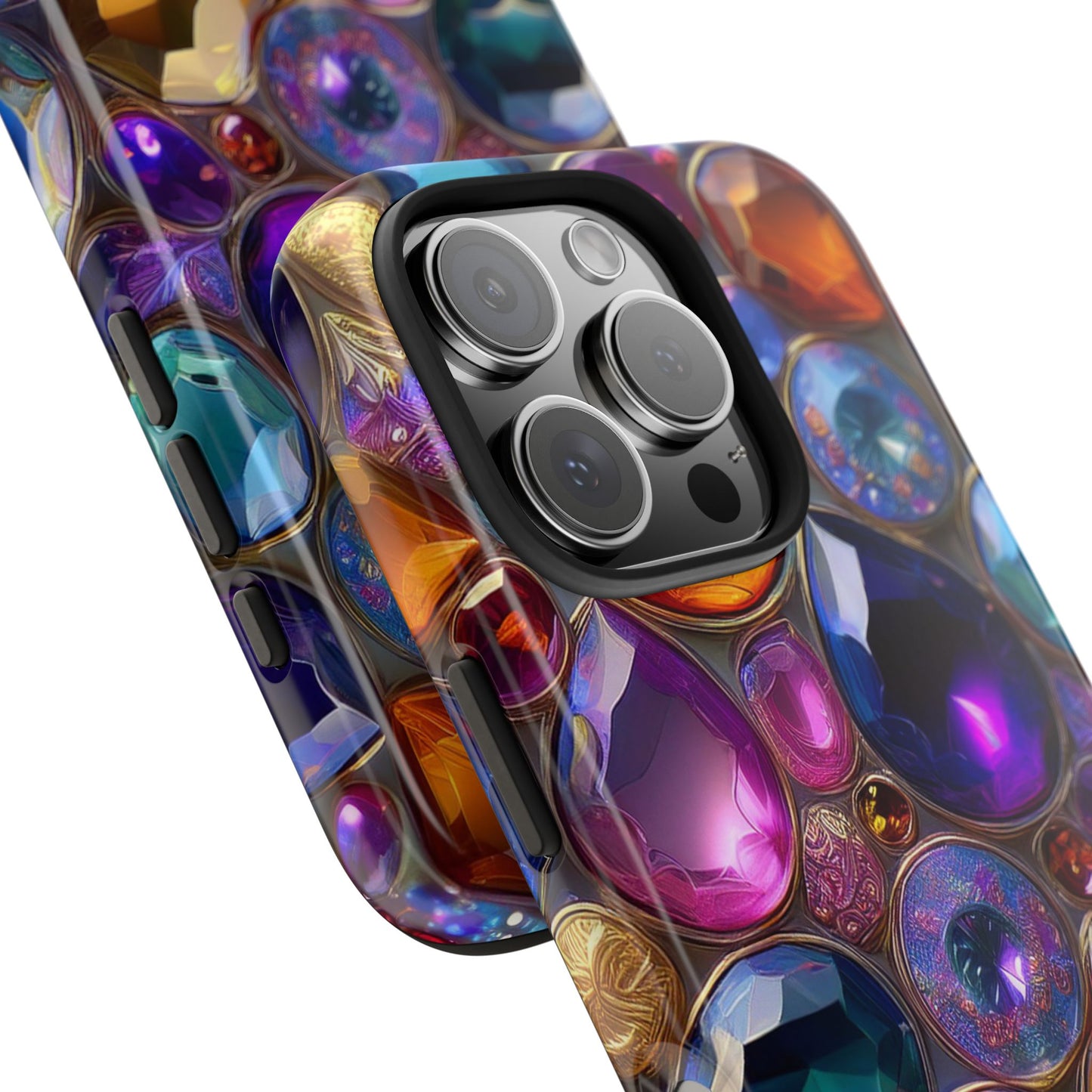 IPhone, Samsung 3D Gems Phone Case, Luxury Jeweled Print Design
