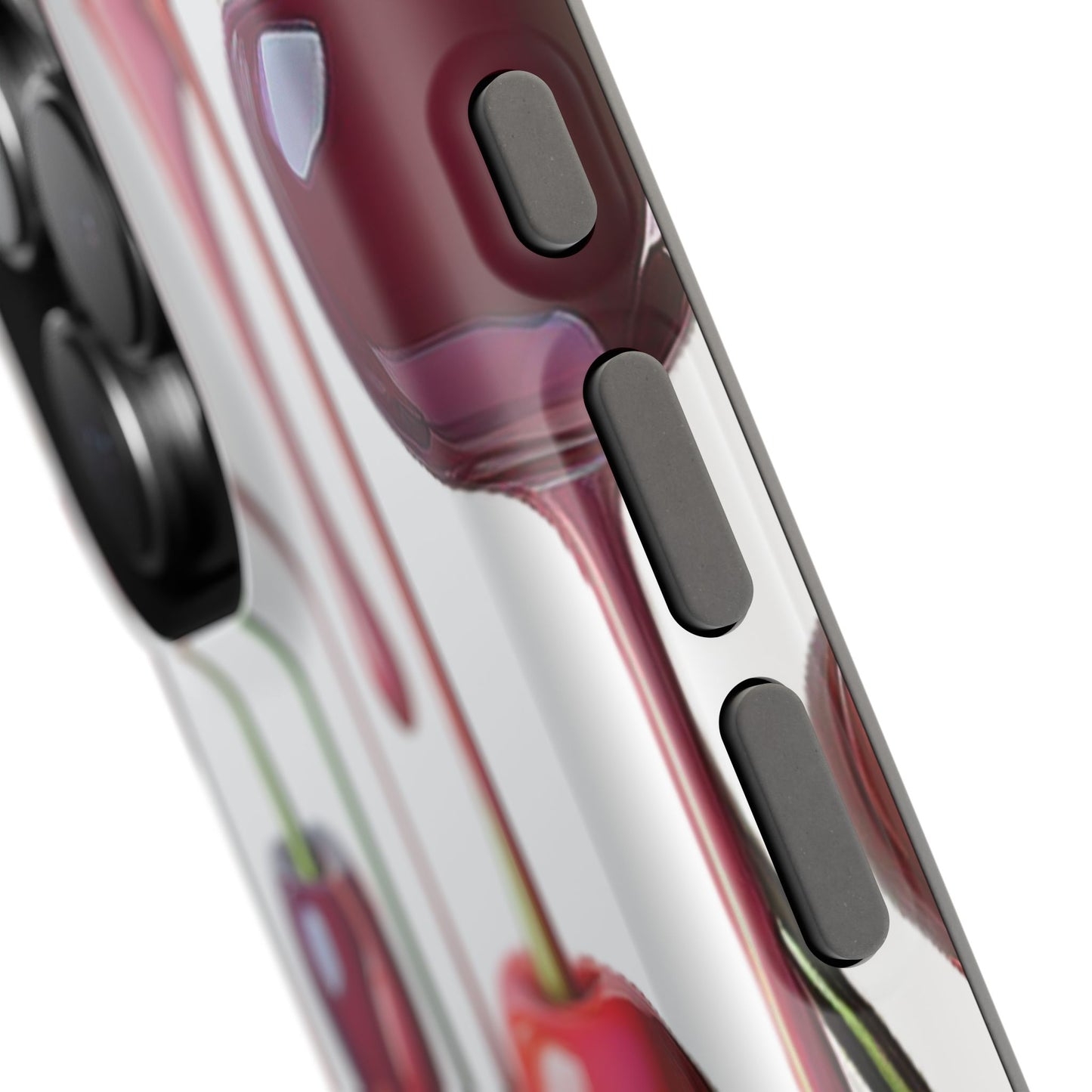 Dripping Cherry Phone Case - Cherry Design, White iPhone Magnetic Phone Case