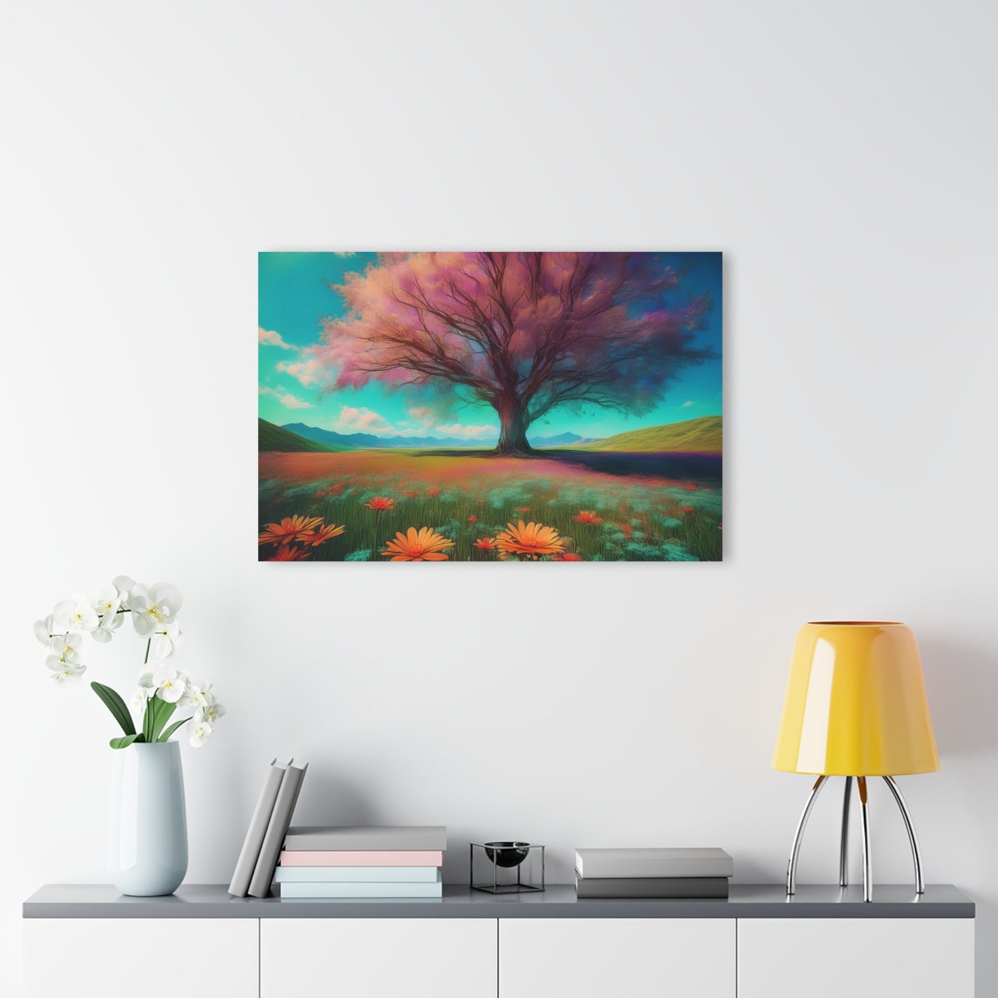 Night Sky Acrylic Print, Wall Art, French Cleat Hanging, Landscape Tempered Glass Art