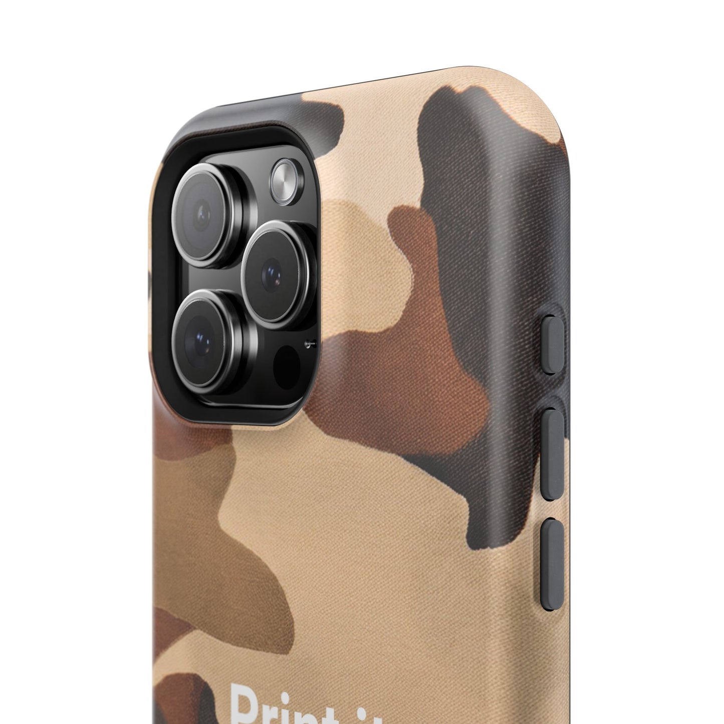 Brown Camouflage Cell Phone Case Design, Impact Resistant, Matt Finish - Customizable iPhone or Samsung Case, Protective Cover, Hard Shell,