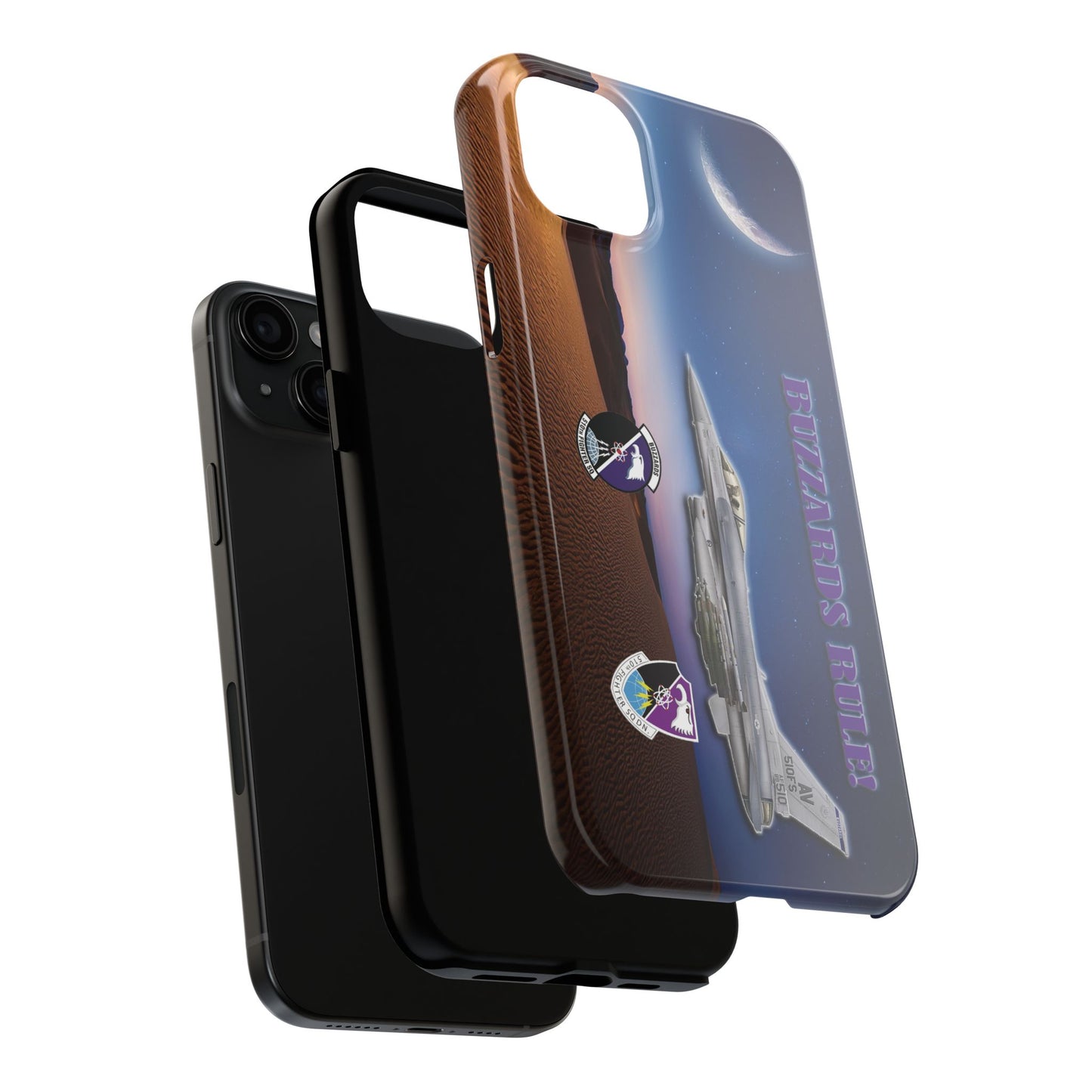Air Force Squadron 510 iPhone Cell Phone Case,F16 Phone Case, Air Force 510th, Desert Scene