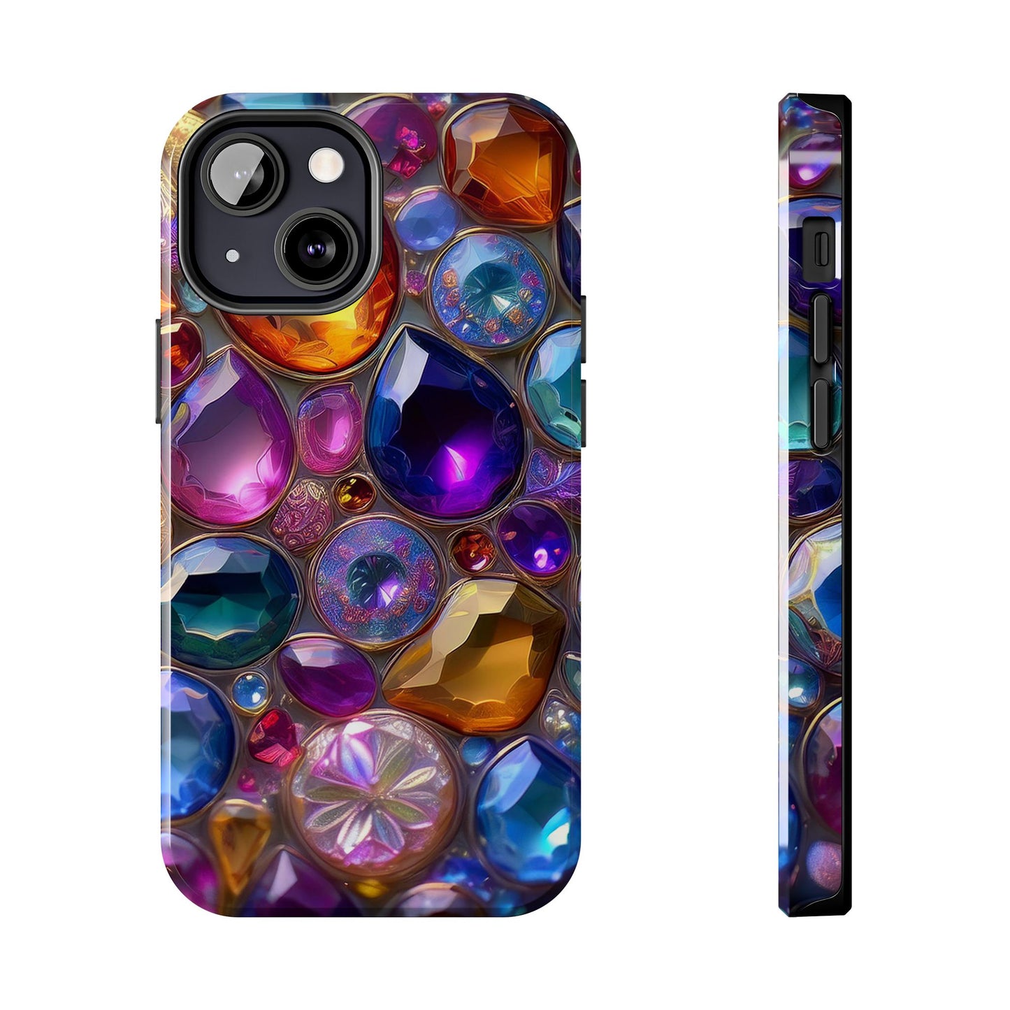 IPhone, Samsung 3D Gems Phone Case, Luxury Jeweled Print Design