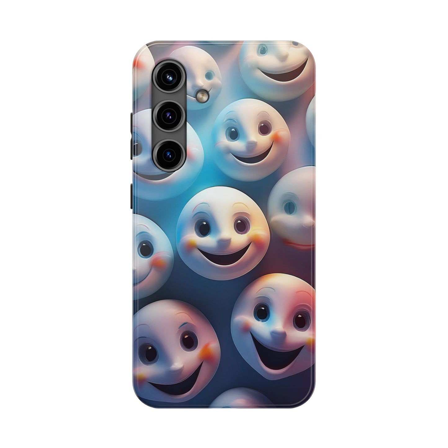 Funny Smiley Face Tough Phone Case, iPhone Samsung Phone Cover