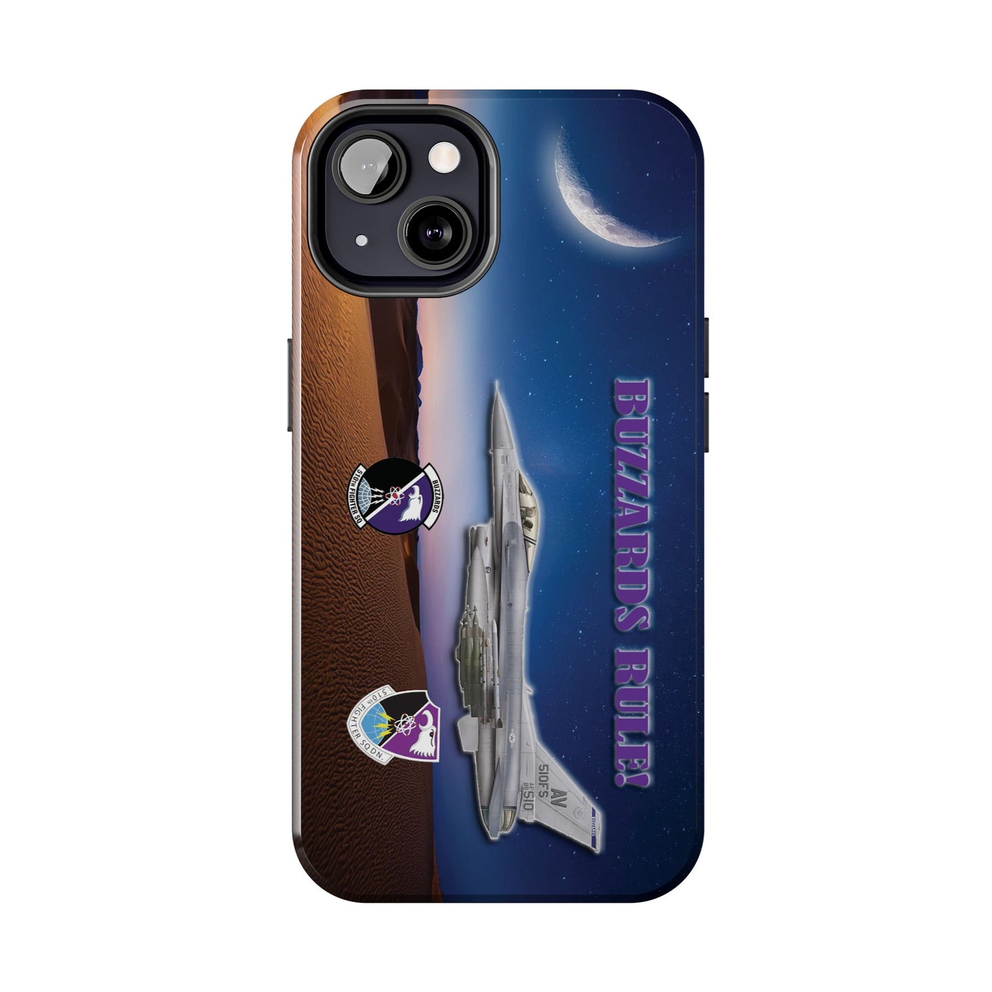 Air Force Squadron 510 iPhone Cell Phone Case,F16 Phone Case, Air Force 510th, Desert Scene