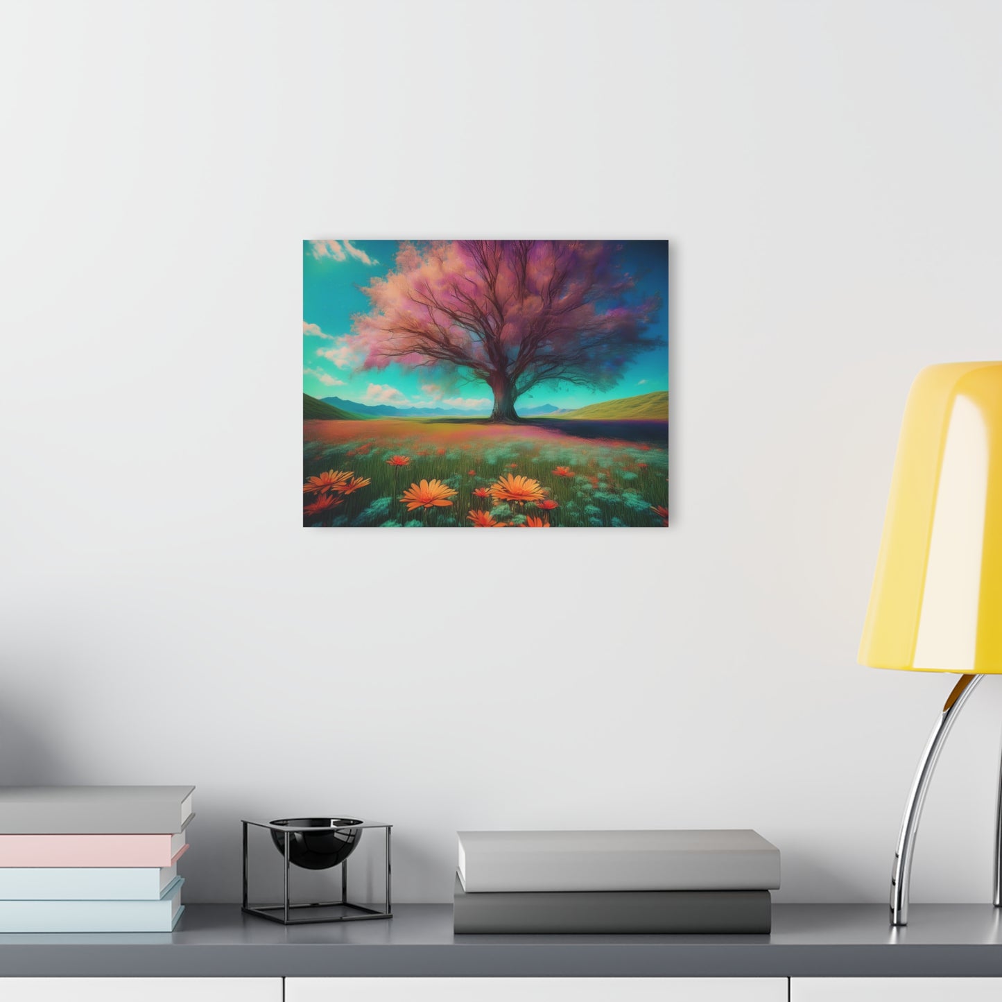 Night Sky Acrylic Print, Wall Art, French Cleat Hanging, Landscape Tempered Glass Art